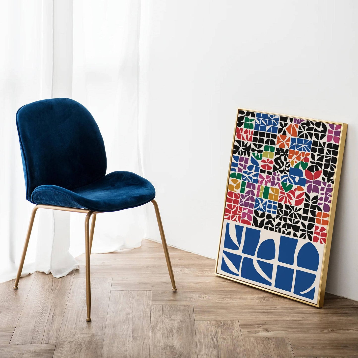 Mid Century Colorful Abstract Wall Art - HypeSheriff