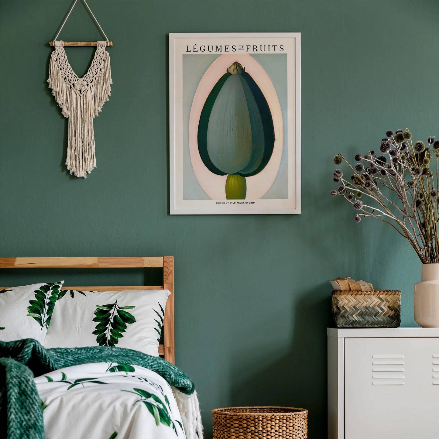 Green Scandinavian Flora Art Print - HypeSheriff