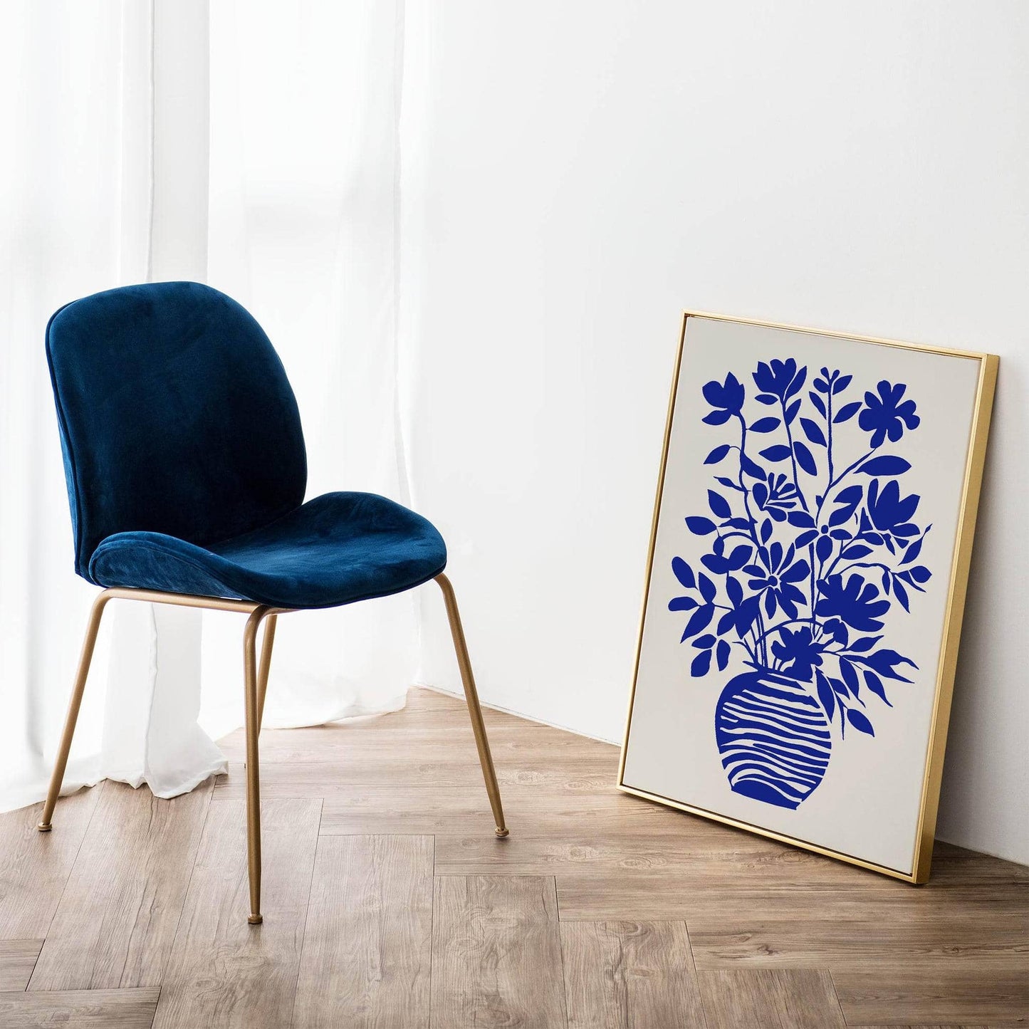 Blue Bouquet of Flowers Poster - HypeSheriff