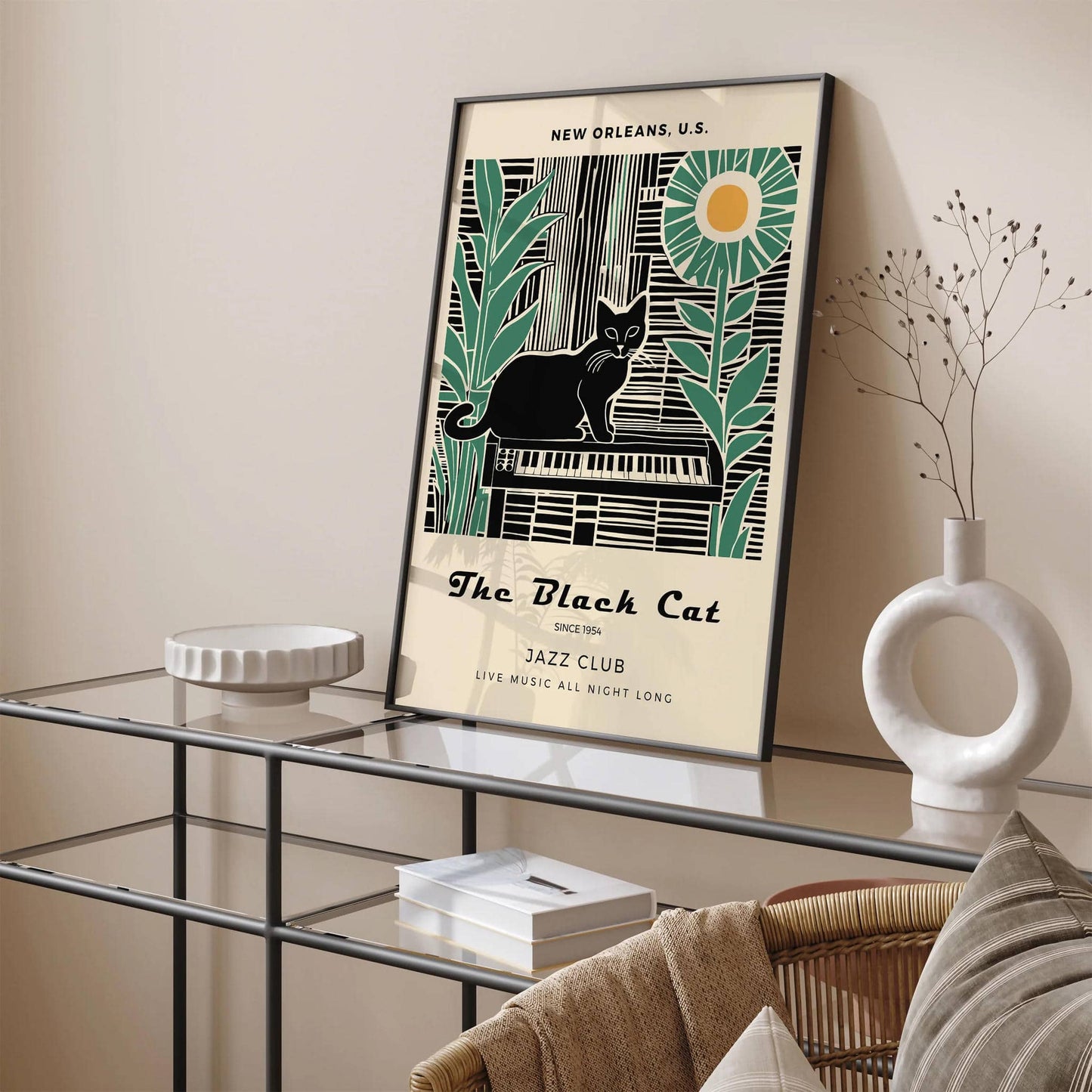 Black Cat Jazz Club Poster - HypeSheriff