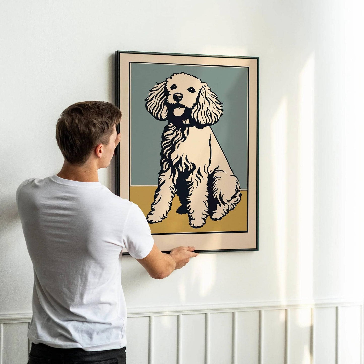Retro Poodle Dog Poster - HypeSheriff