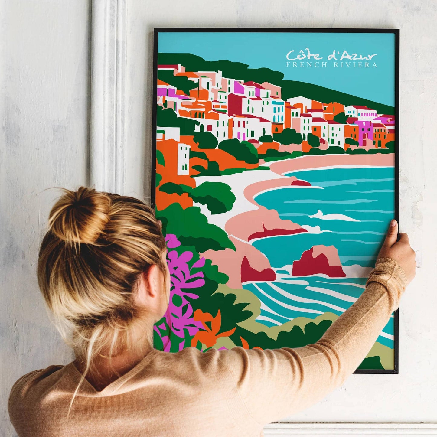 Colorful French Riviera Art Print - HypeSheriff