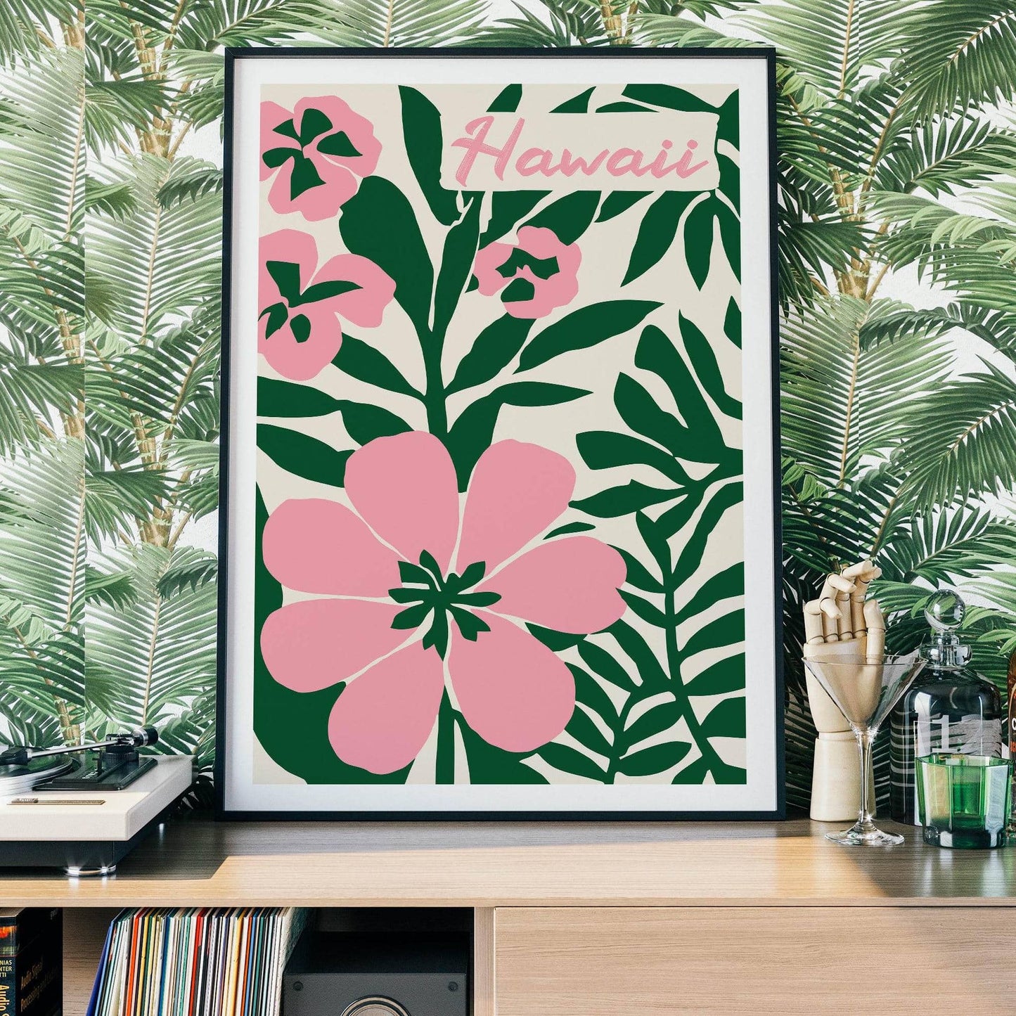 Hawaii Green Pink Poster - HypeSheriff
