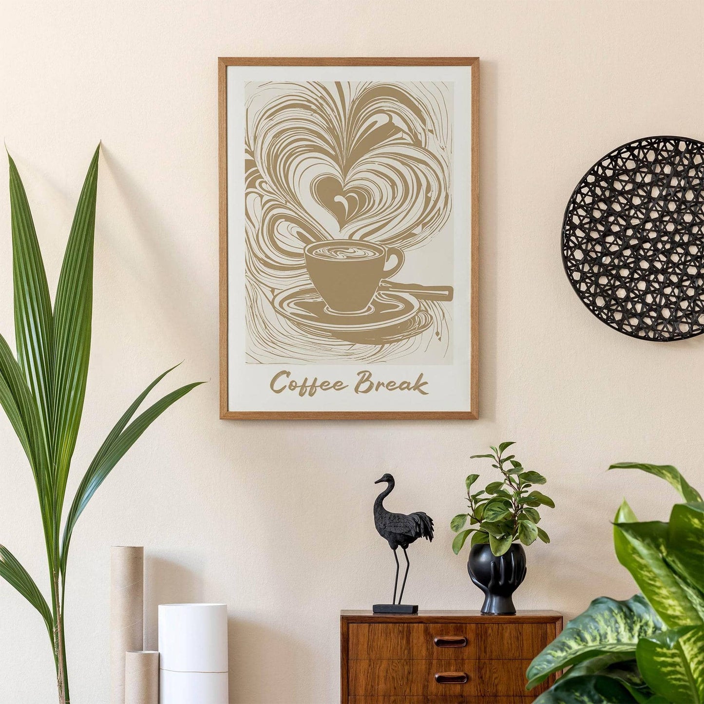 Coffee Break Beige Poster - HypeSheriff