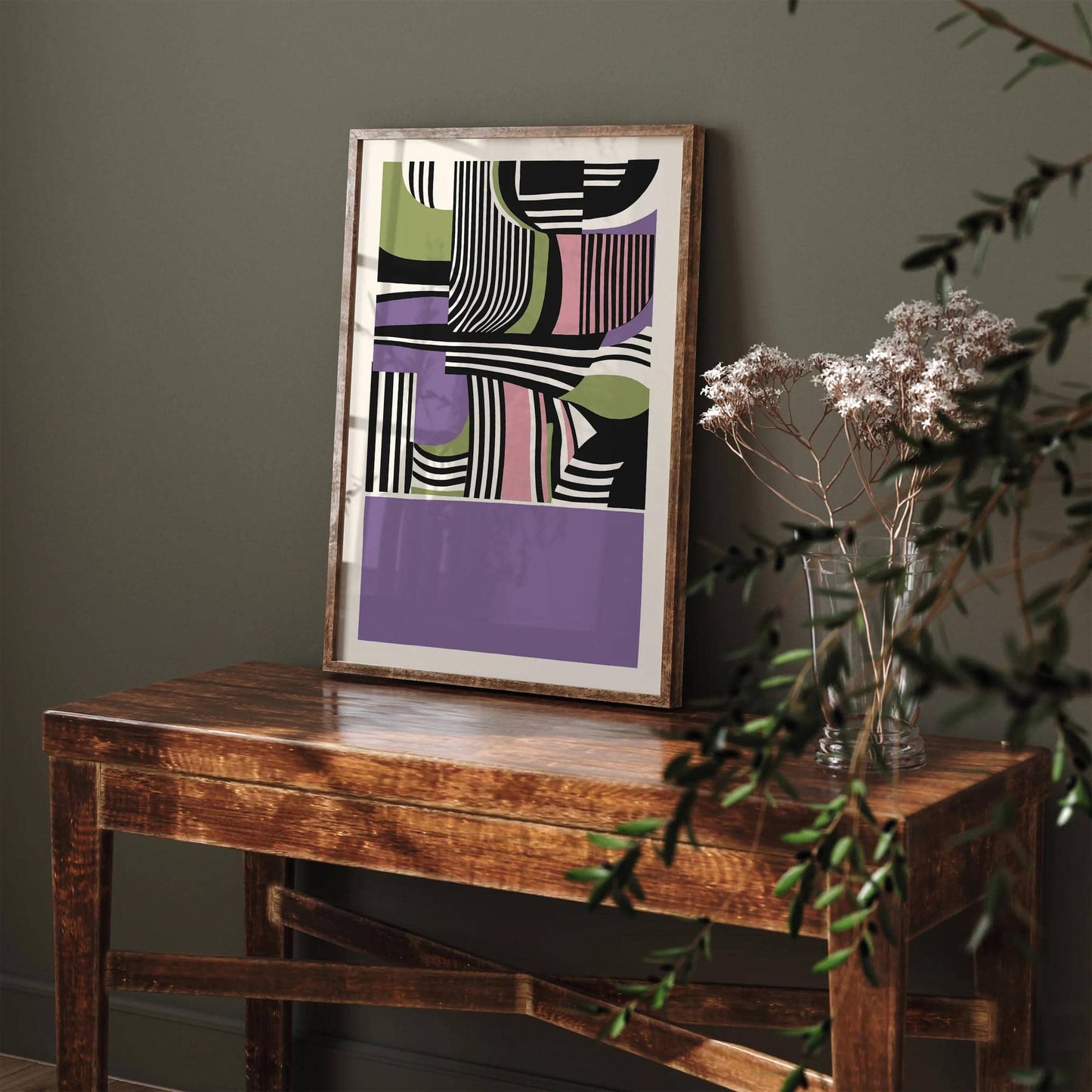 Modern Purple Abstract Design Print - HypeSheriff