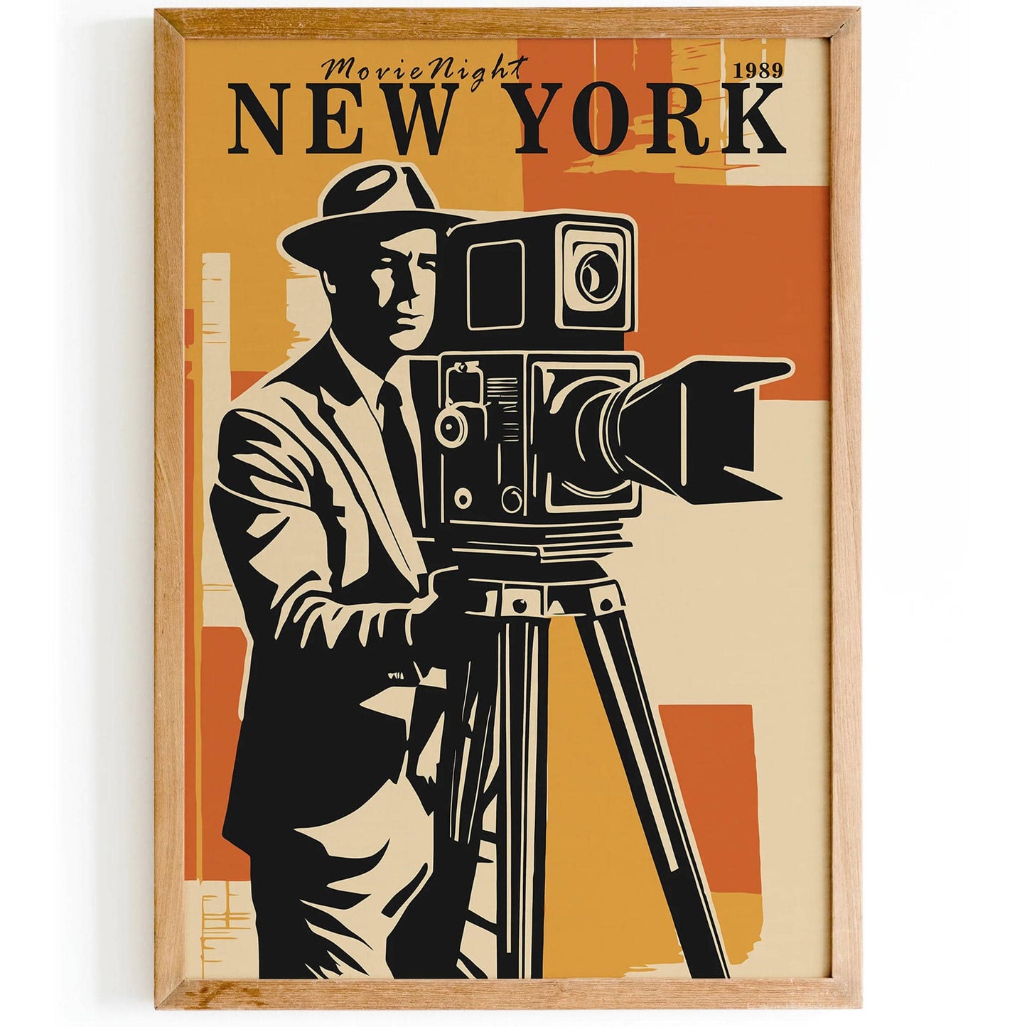 New York City Movie Night Vintage Poster - HypeSheriff