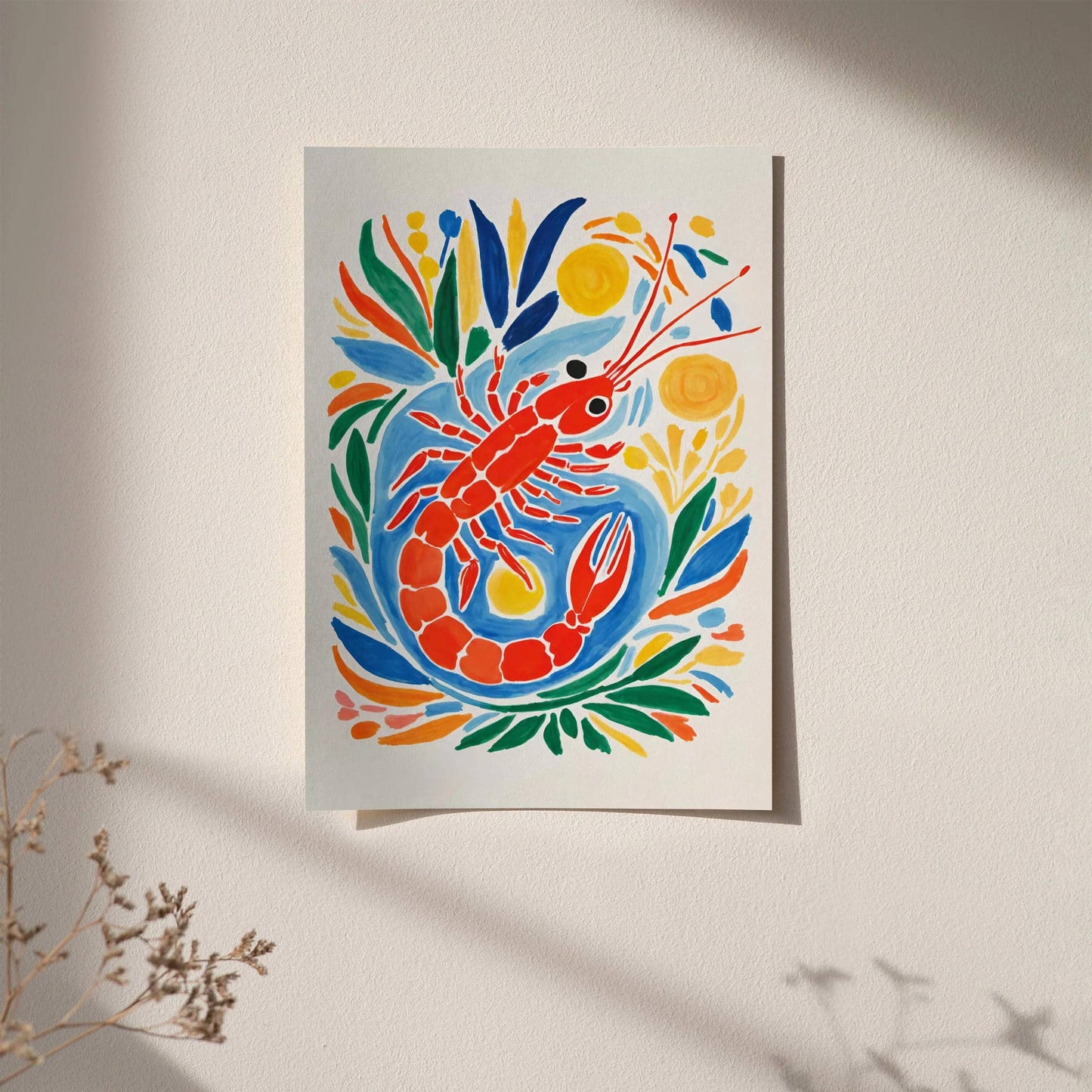 Cute Shrimp Art Print