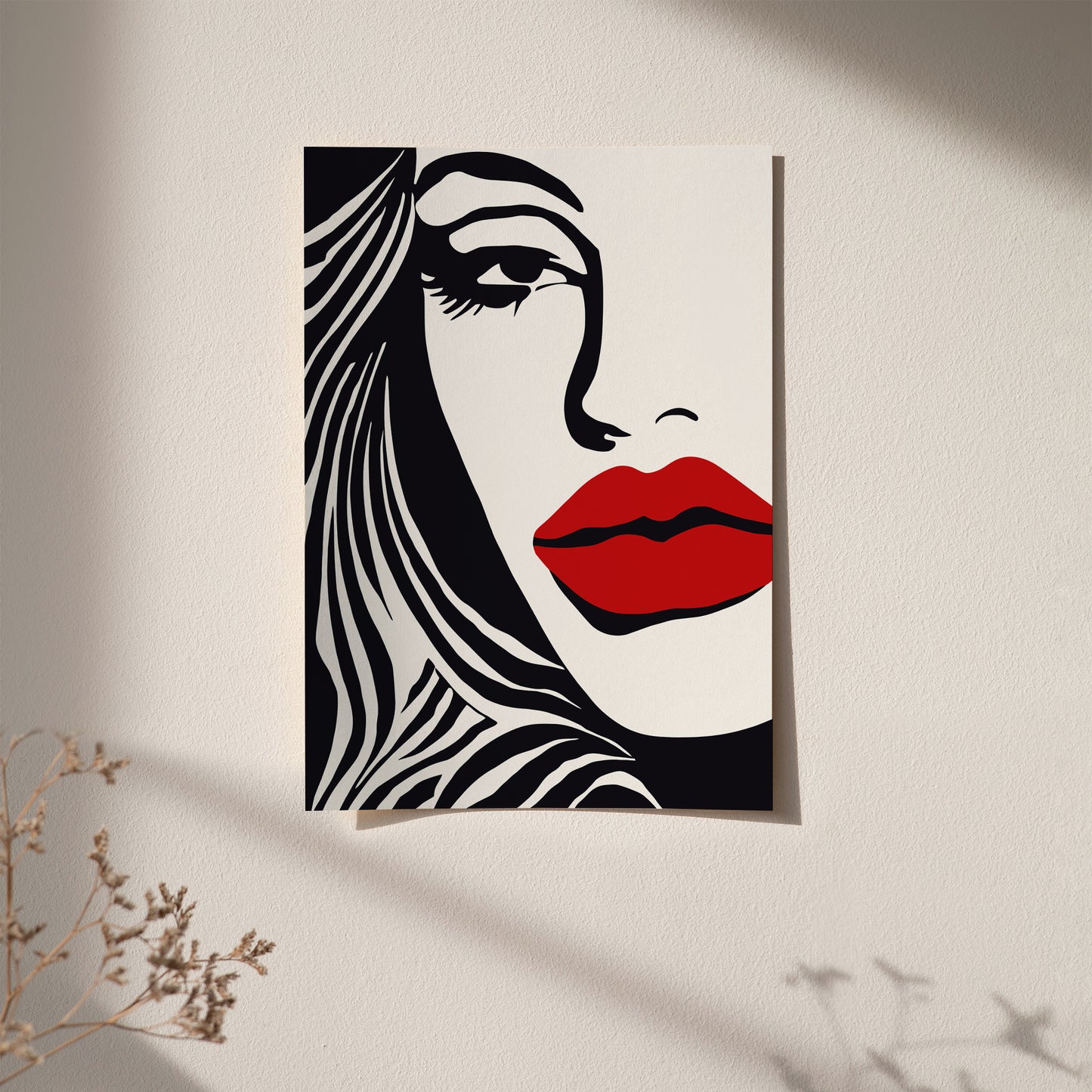 Big Red Lips Poster