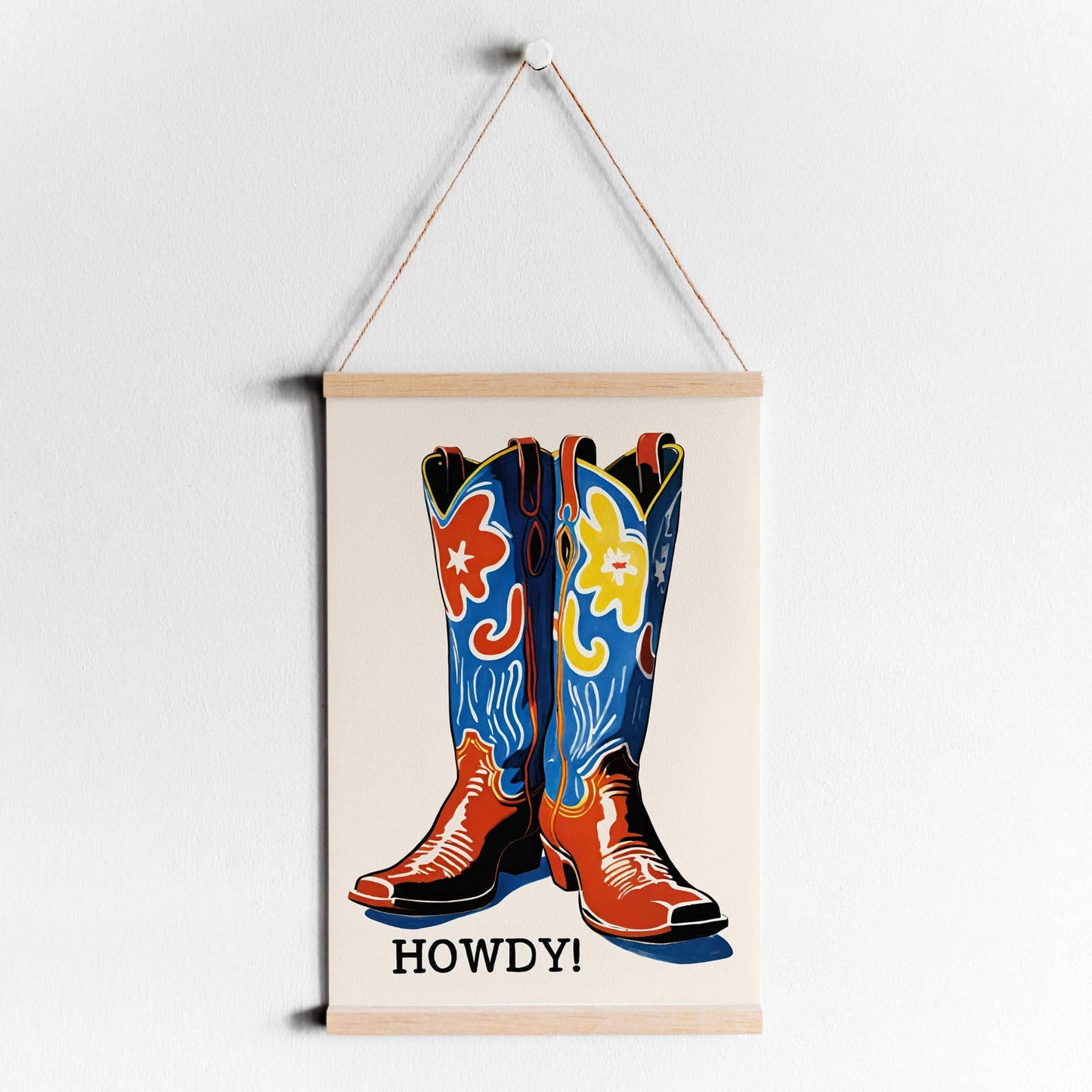 Howdy! Cowboy Boots Pop Art