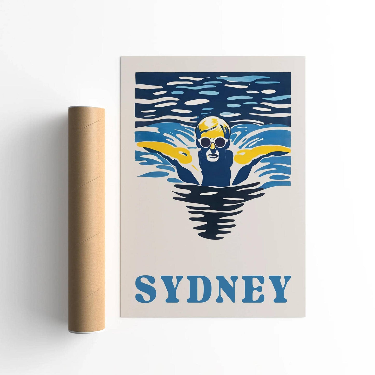 Vintage Sydney Swimmer Poster