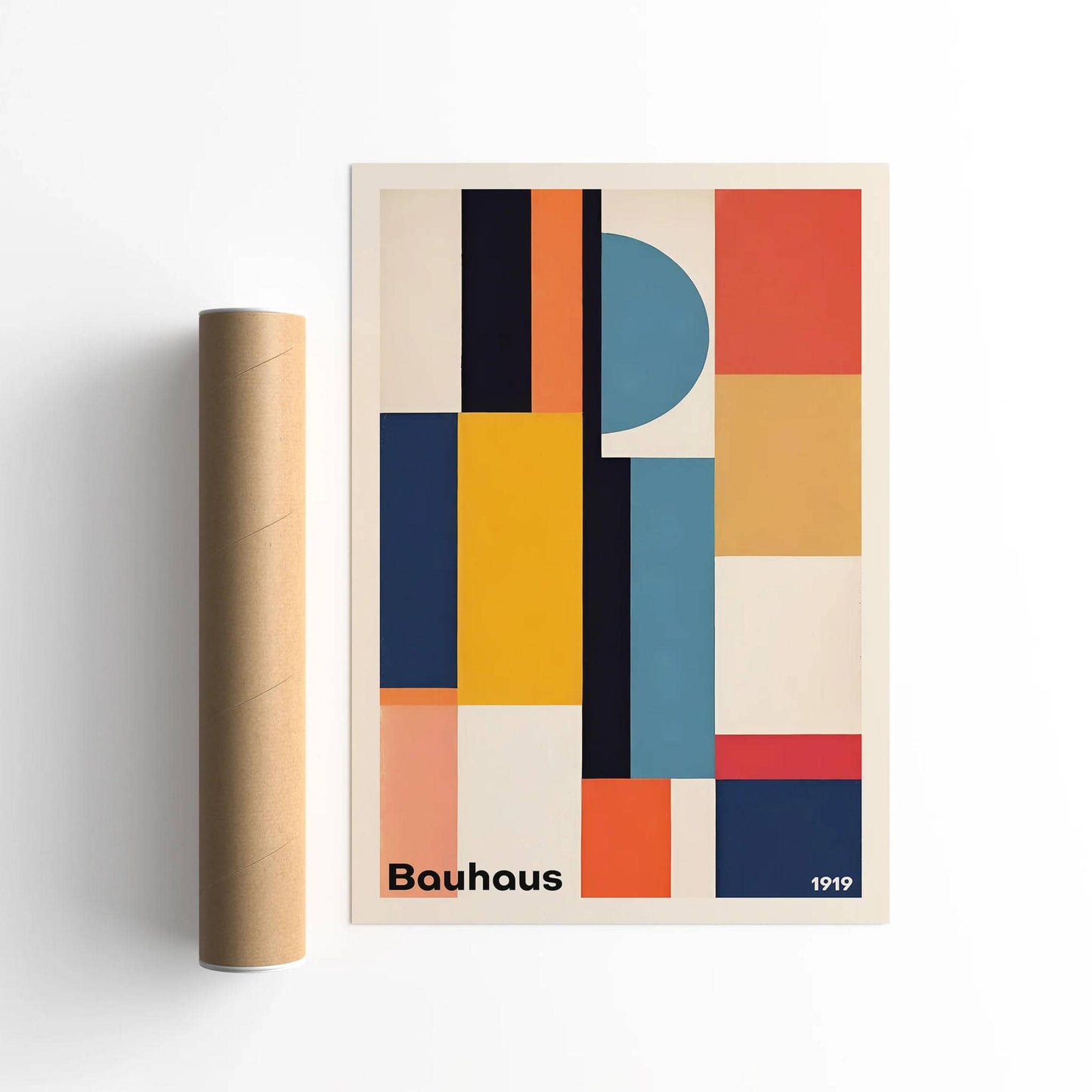 Geometric Colorful Bauhaus Poster - HypeSheriff