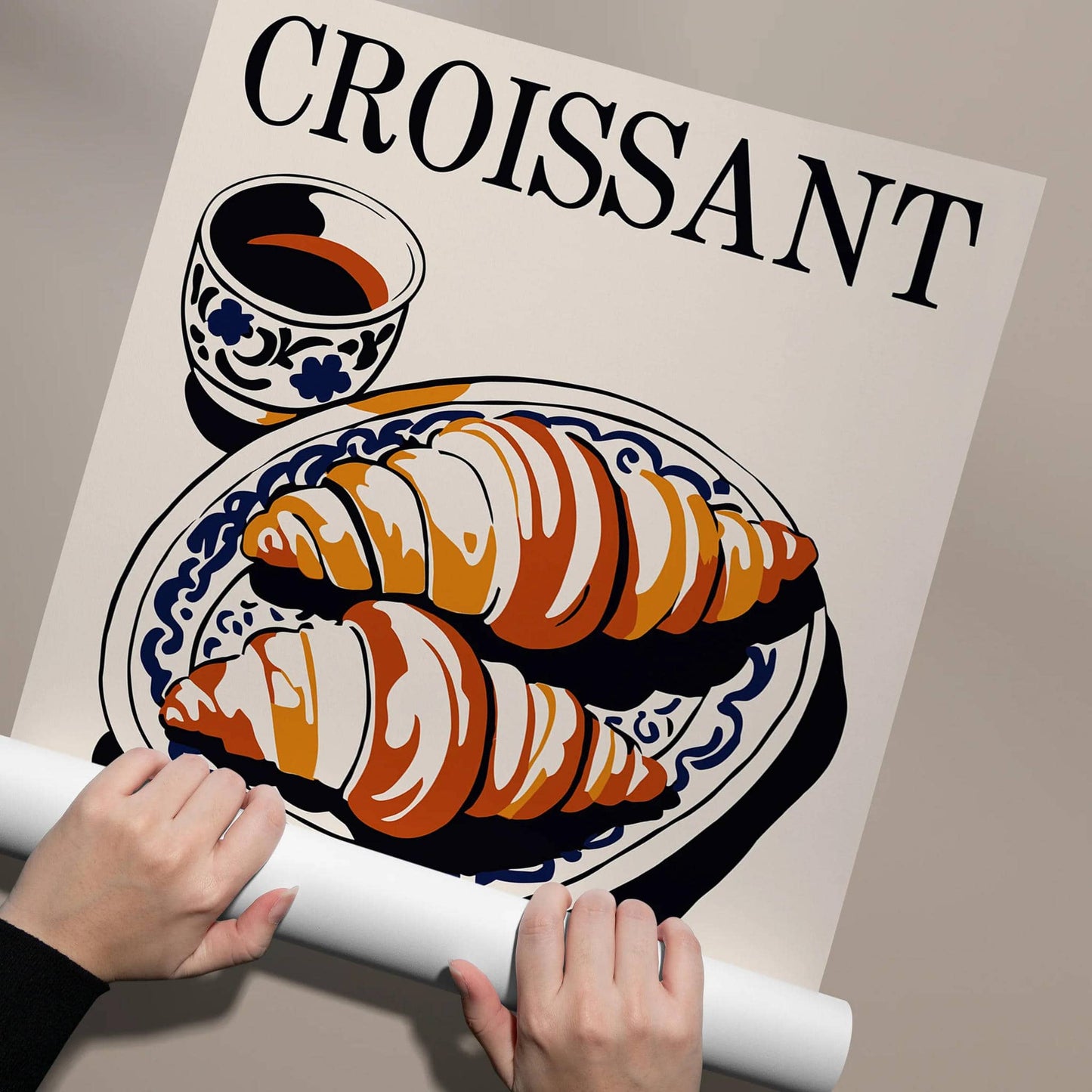 Croissant & Coffee: A Taste of France Poster