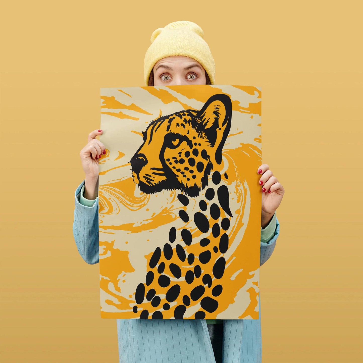 Cute Jungle Cat Art Print - HypeSheriff
