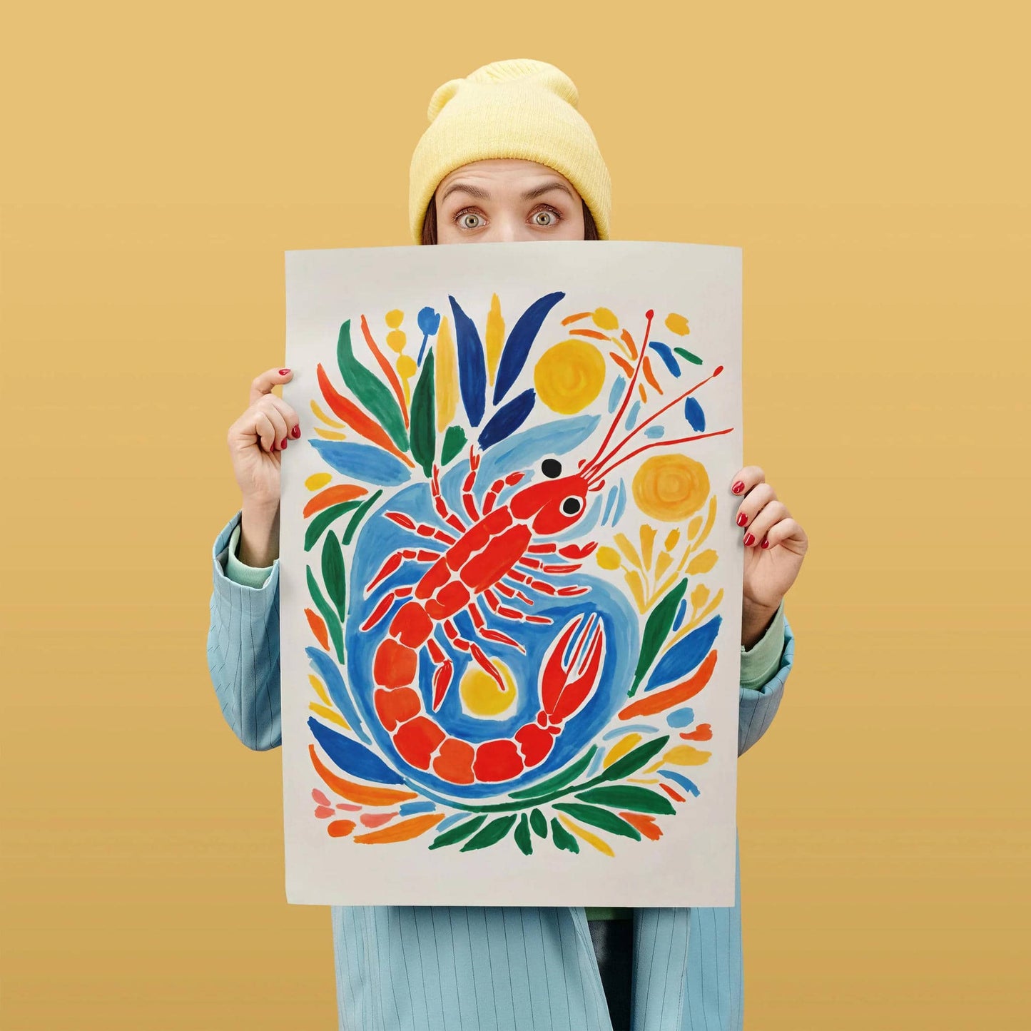 Cute Shrimp Art Print