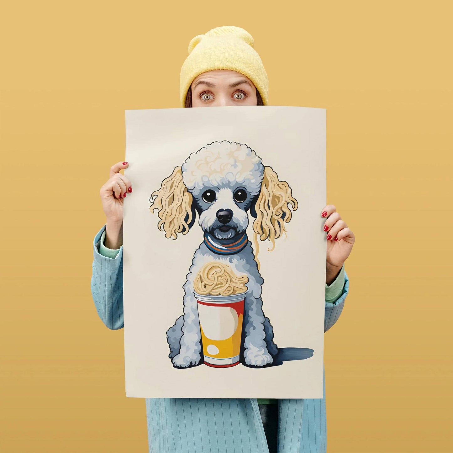 Noodle Poodle Pet Portrait Print - HypeSheriff