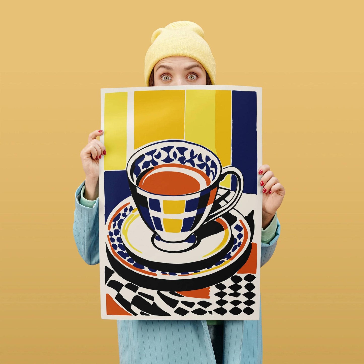 Teacup Art Print – Retro Kitchen Decor