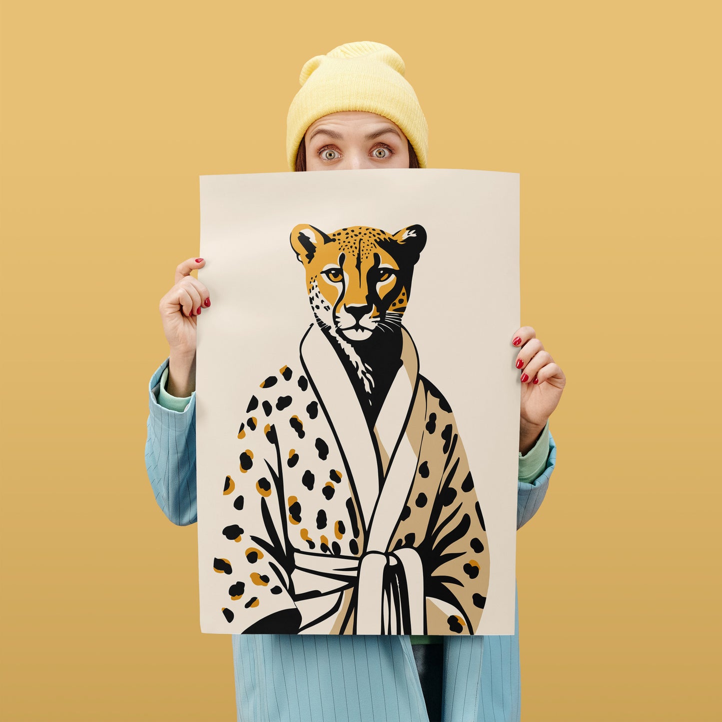 Bathrobe Cheetah Wall Art