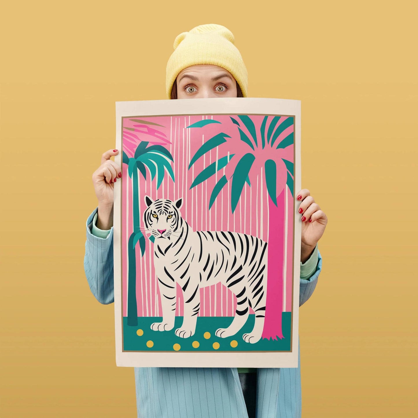 Cozy White Panther Art Print - HypeSheriff