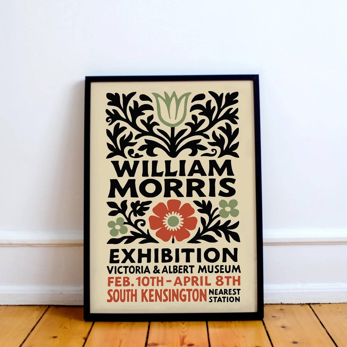 Floral William Morris Exhibition Art Print