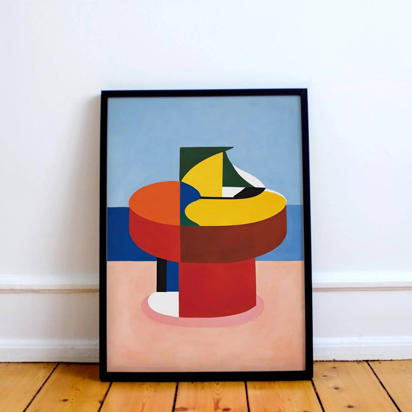 Mid-Century Modern Abstract Shapes Wall Art - HypeSheriff