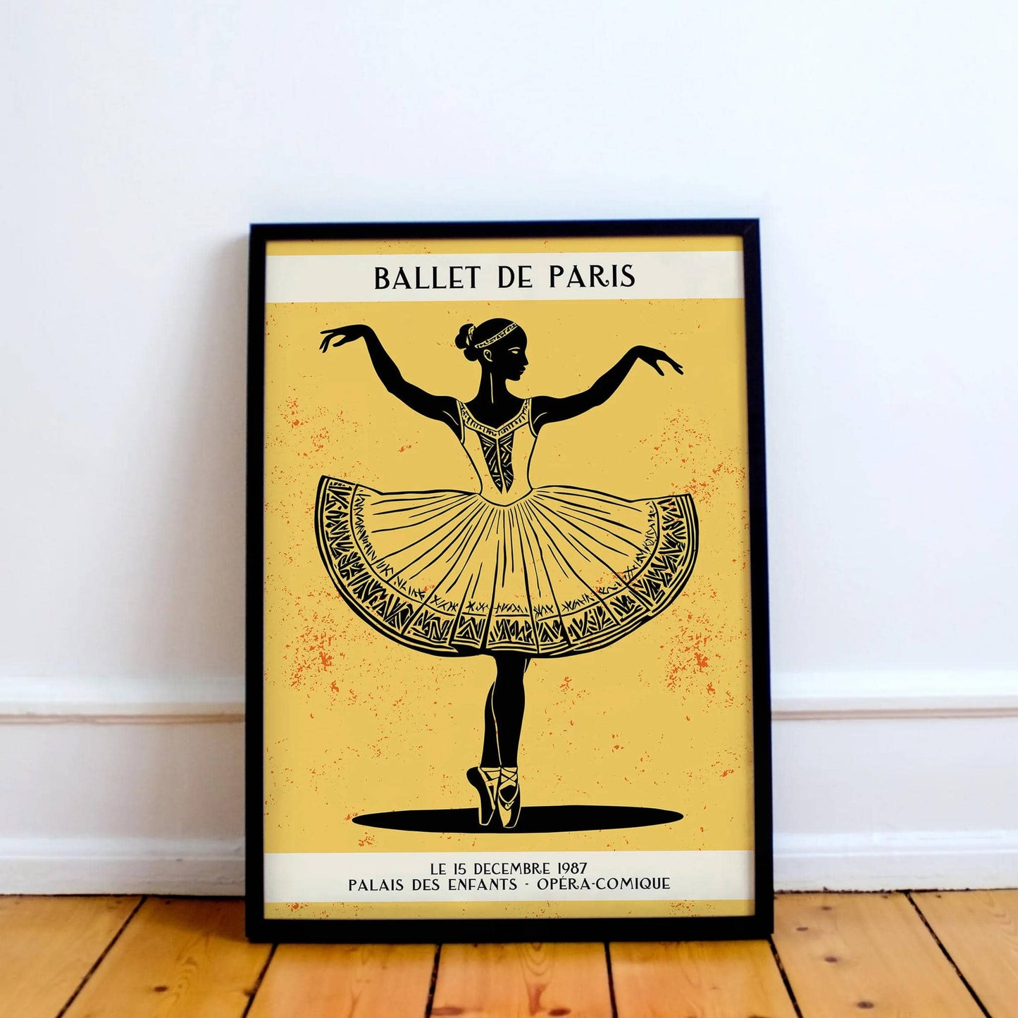 Ballet De Paris Retro Ballerina Poster - HypeSheriff