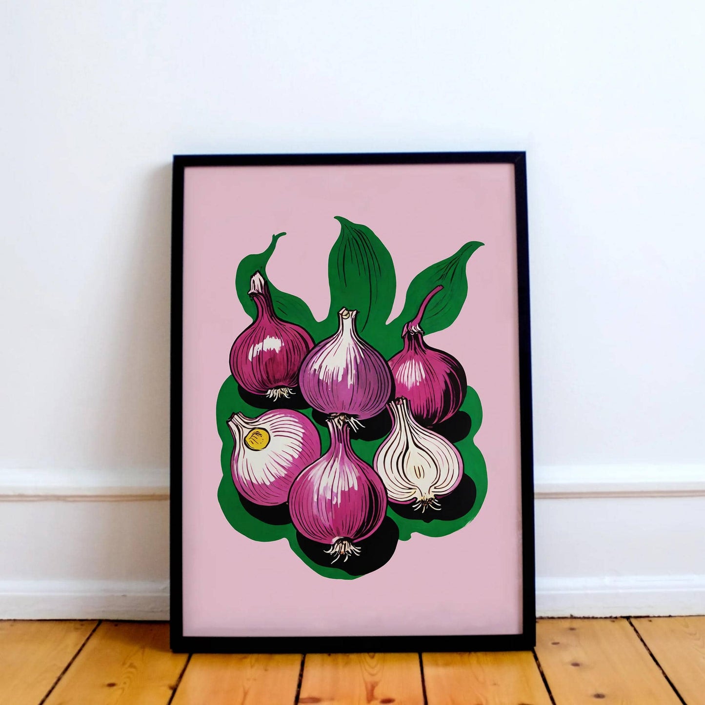 Retro Onions Wall Art Print