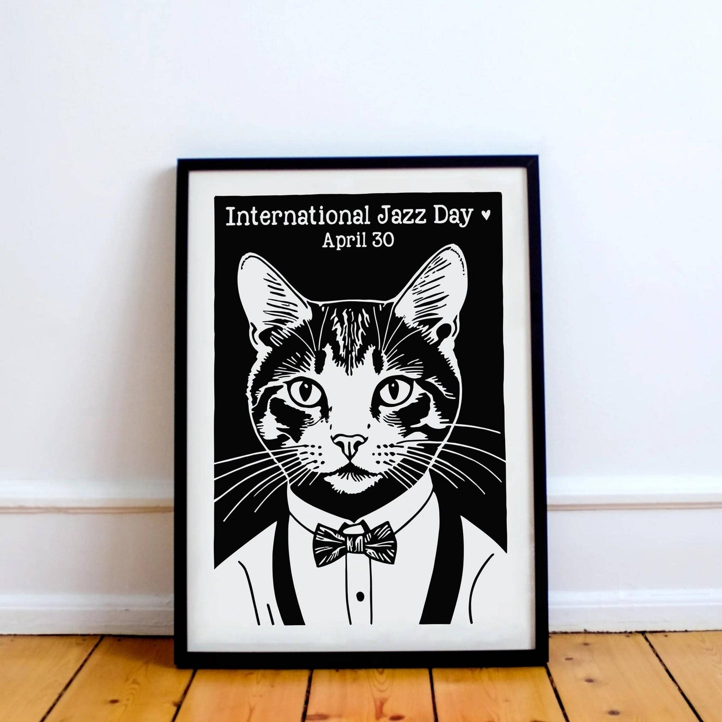 International Jazz Day Cute Cat Poster - HypeSheriff
