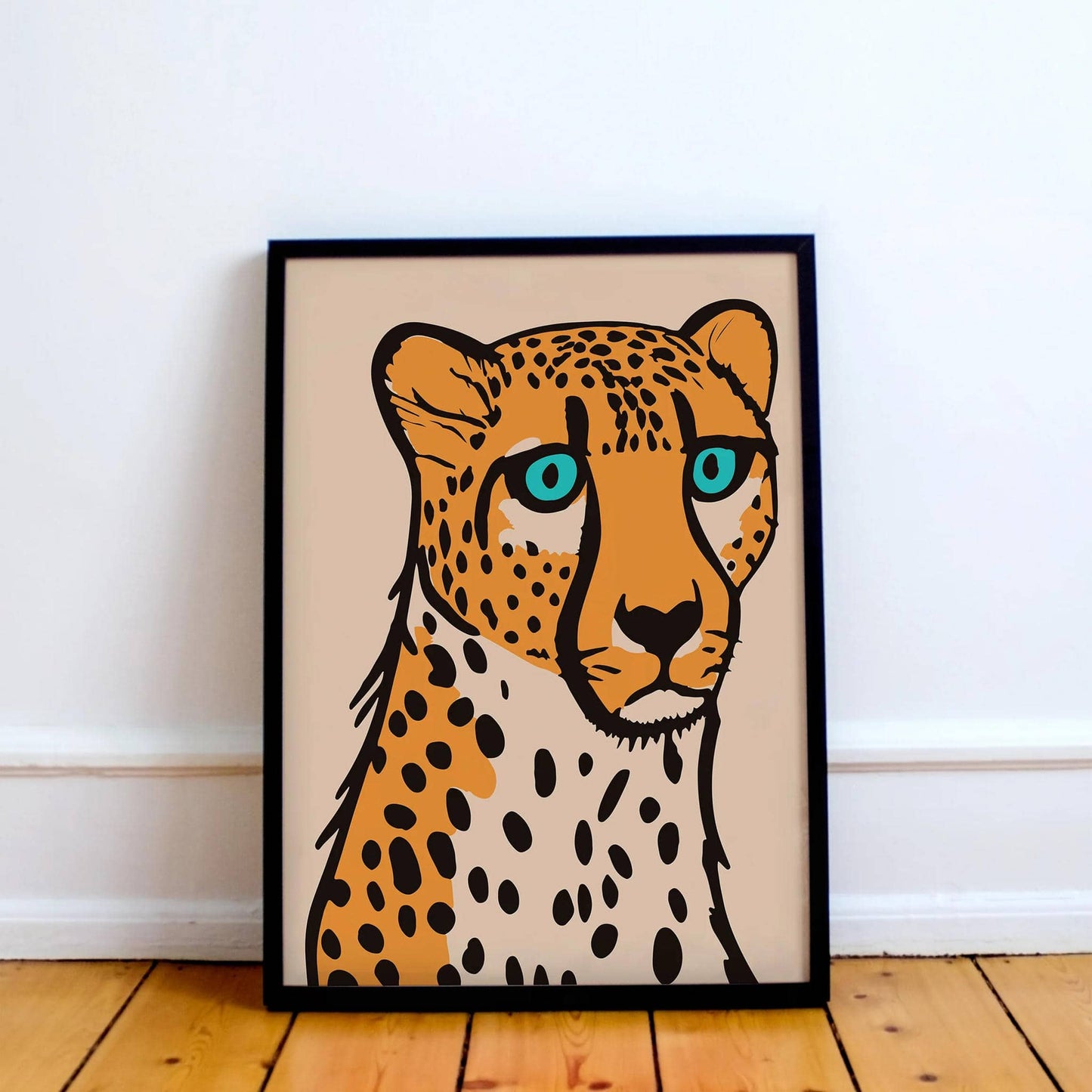 Blue Eyes Cheetah Poster - HypeSheriff