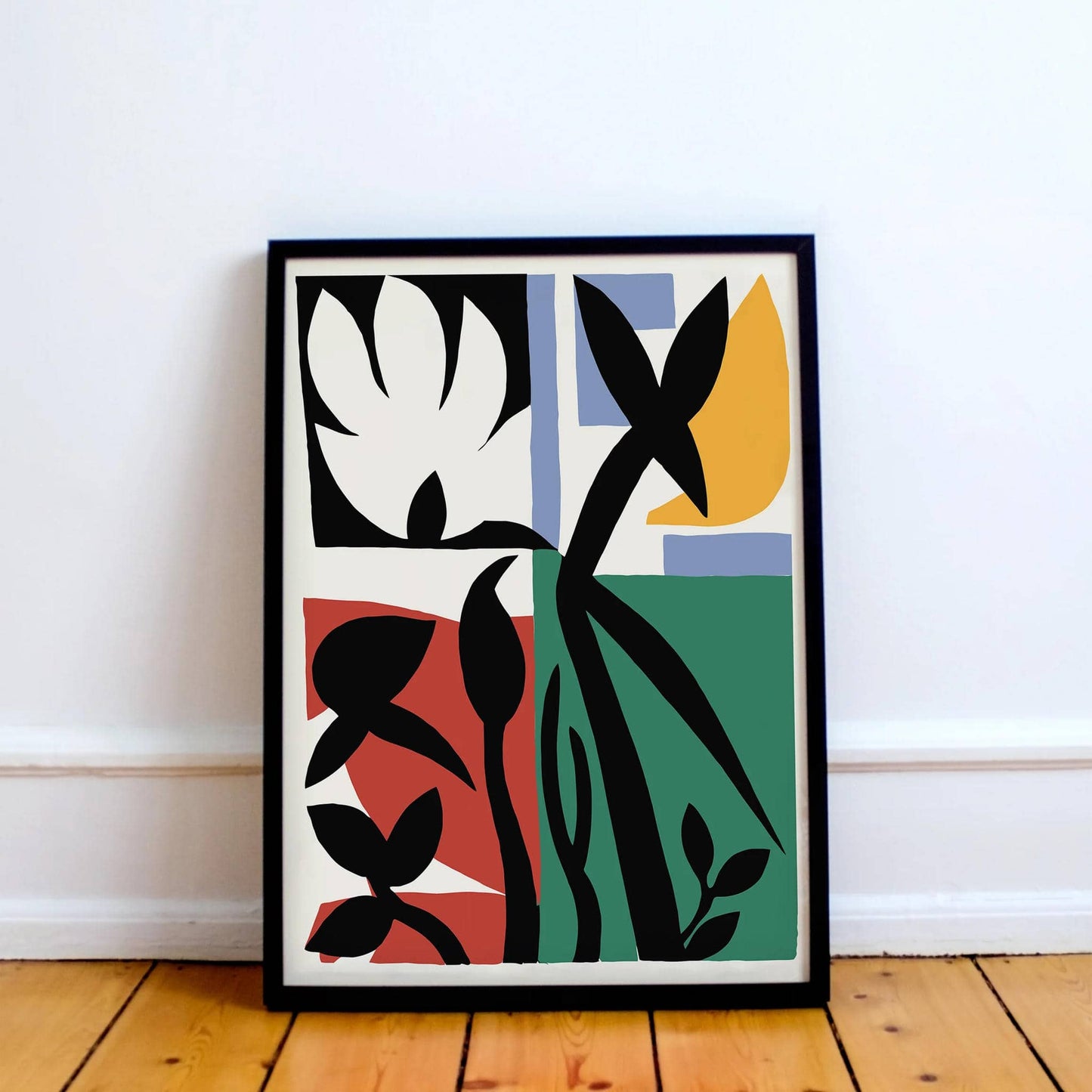 Abstract Floral Shapes Art Print