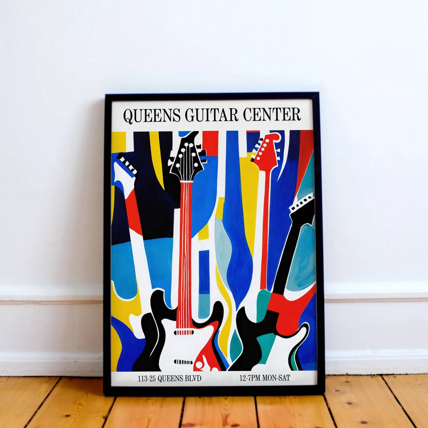 Queens Guitar Center NYC Retro Poster - HypeSheriff