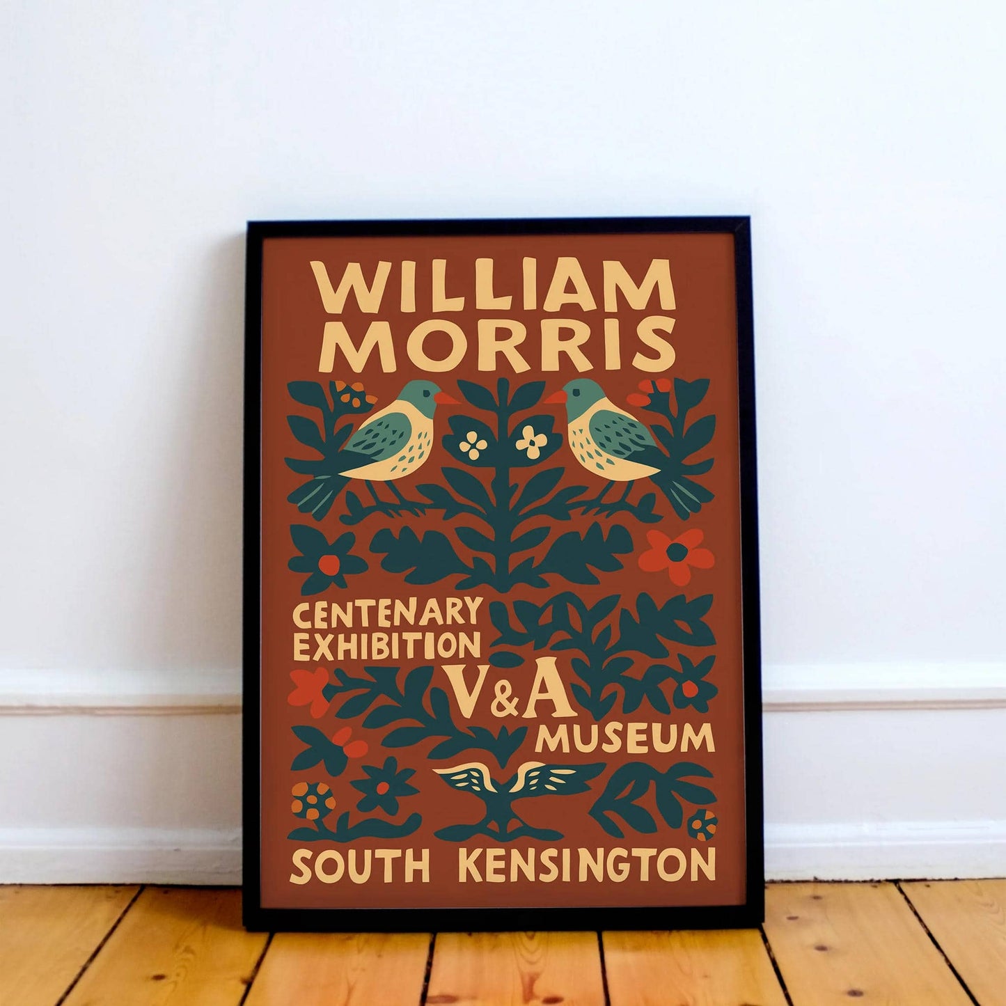 William Morris Floral Birds Print