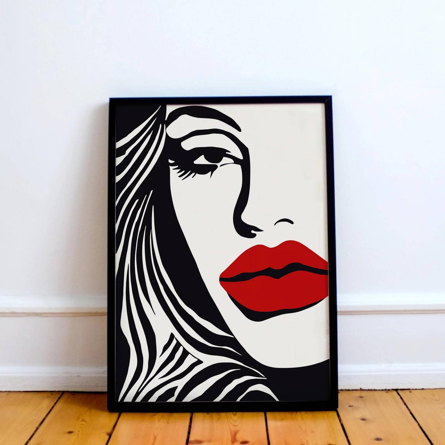 Big Red Lips Poster - HypeSheriff