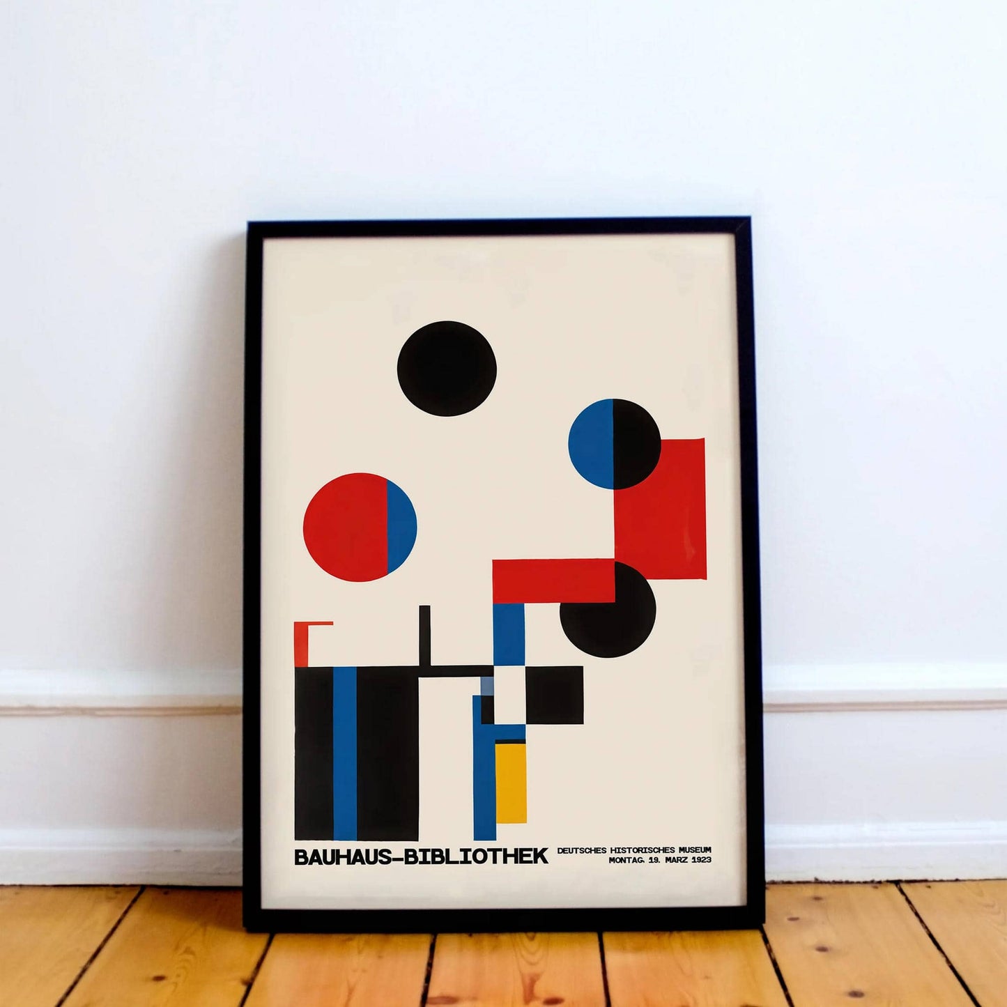 Bauhaus Library Minimal Geometric Poster