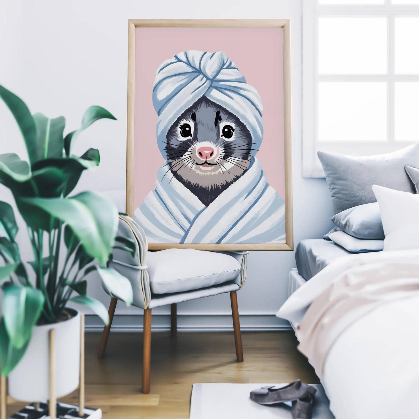 Cute Rat Spa Art Print - HypeSheriff