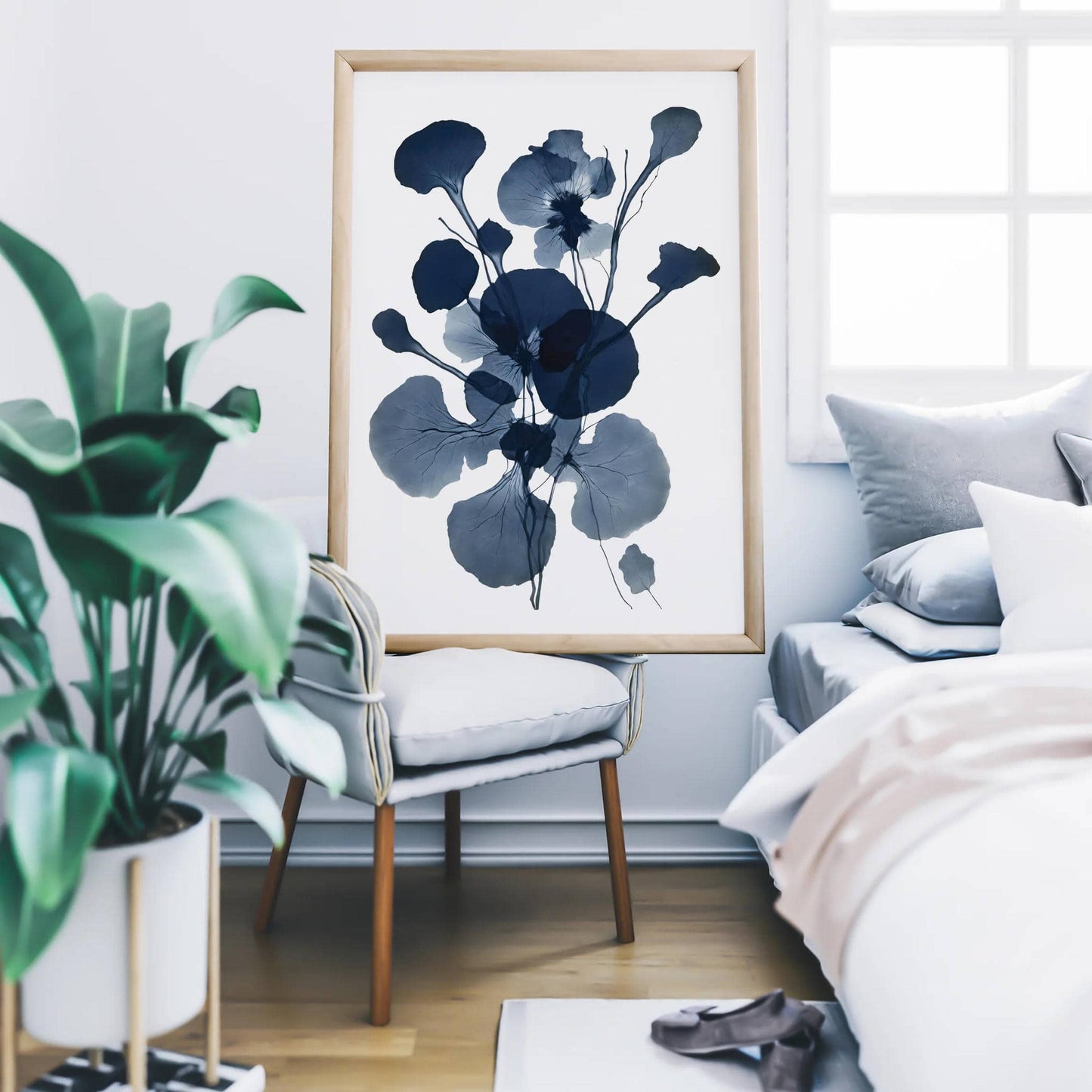 Floral Blue Ink Print - HypeSheriff