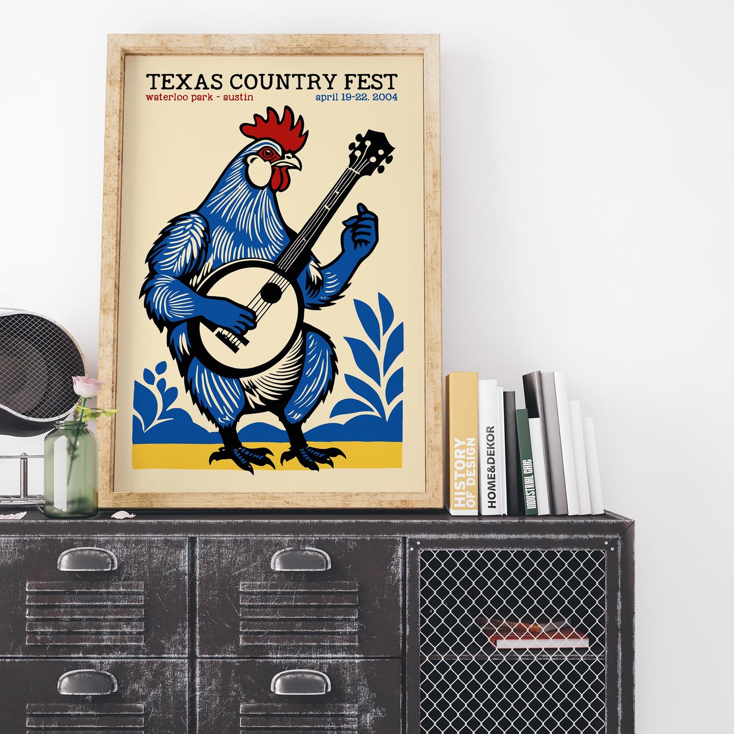 Texas Country Fest Rooster Poster Print