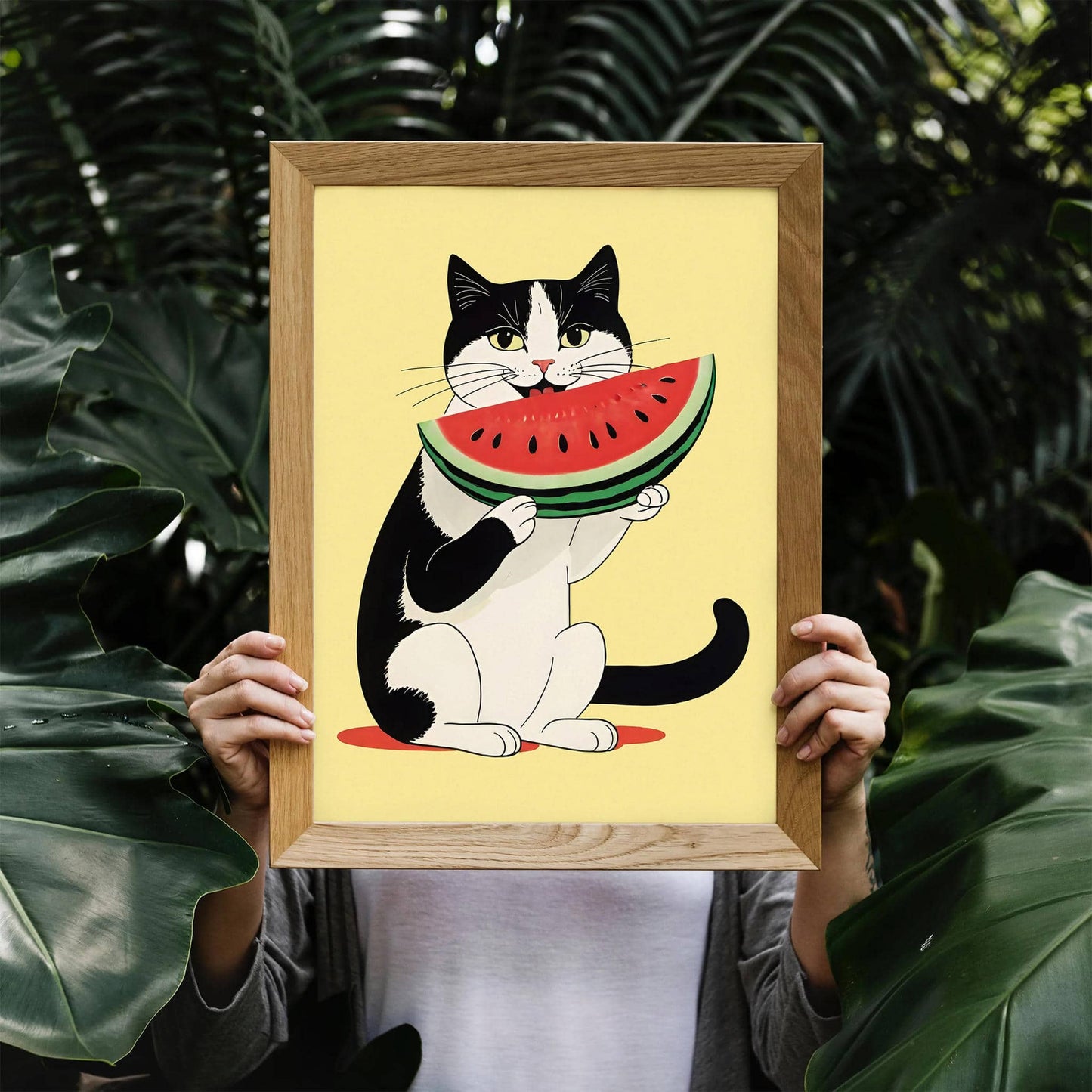 Sweet Cat Watermelon Poster - HypeSheriff