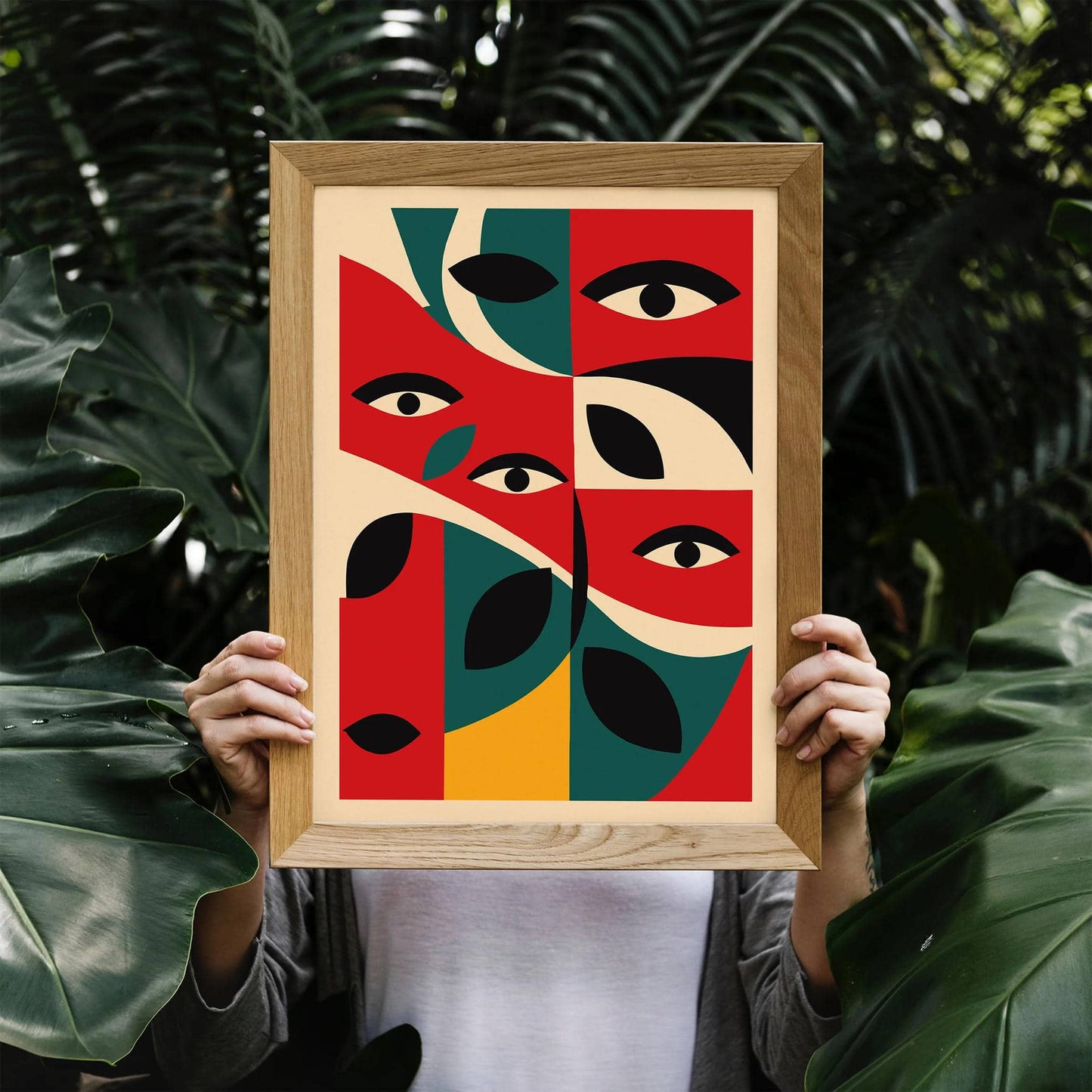 Abstract Mid-Century Shapes Wall Art - HypeSheriff