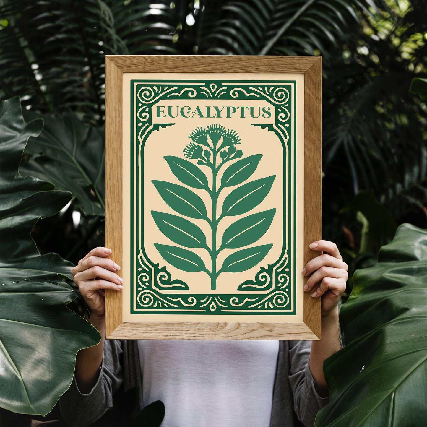 Eucalyptus Green Poster - Nature Rococo Revival Print