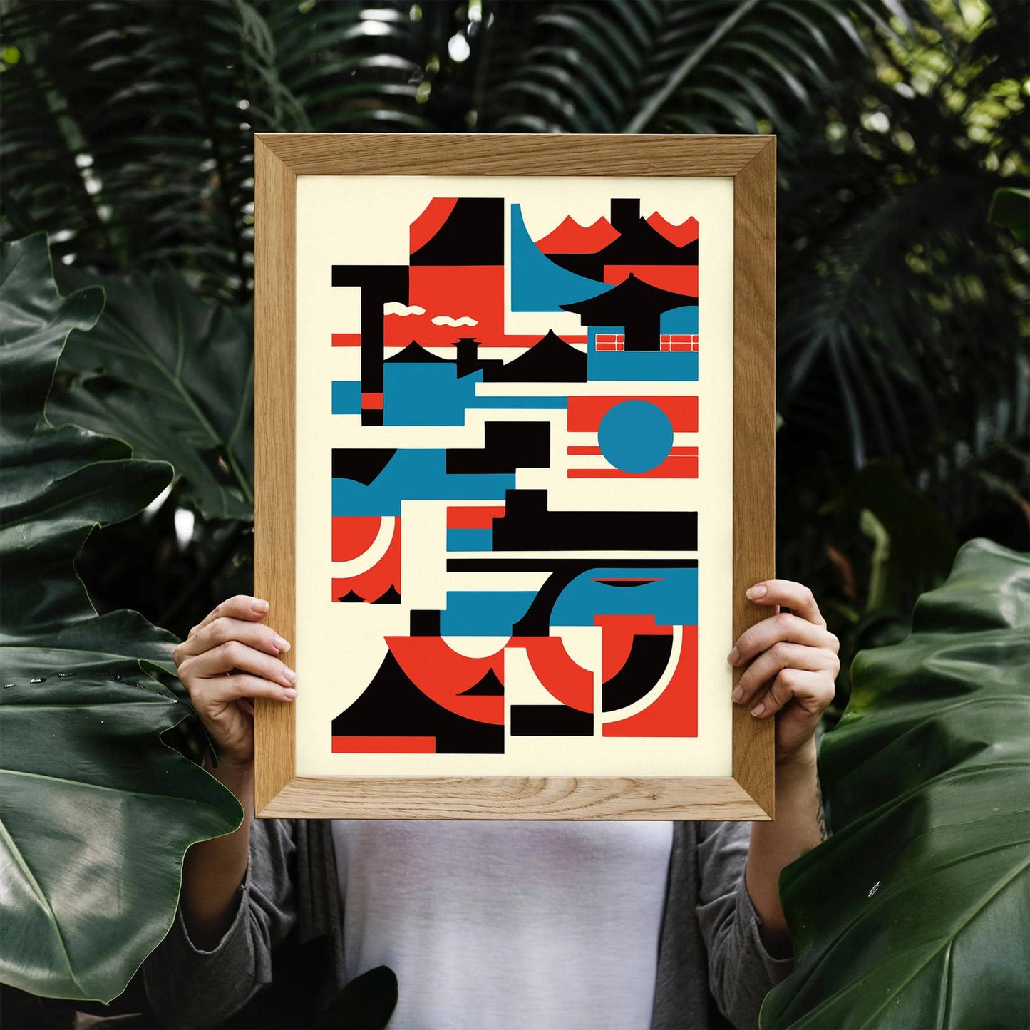 Geometric Japan Minimalist Poster - HypeSheriff