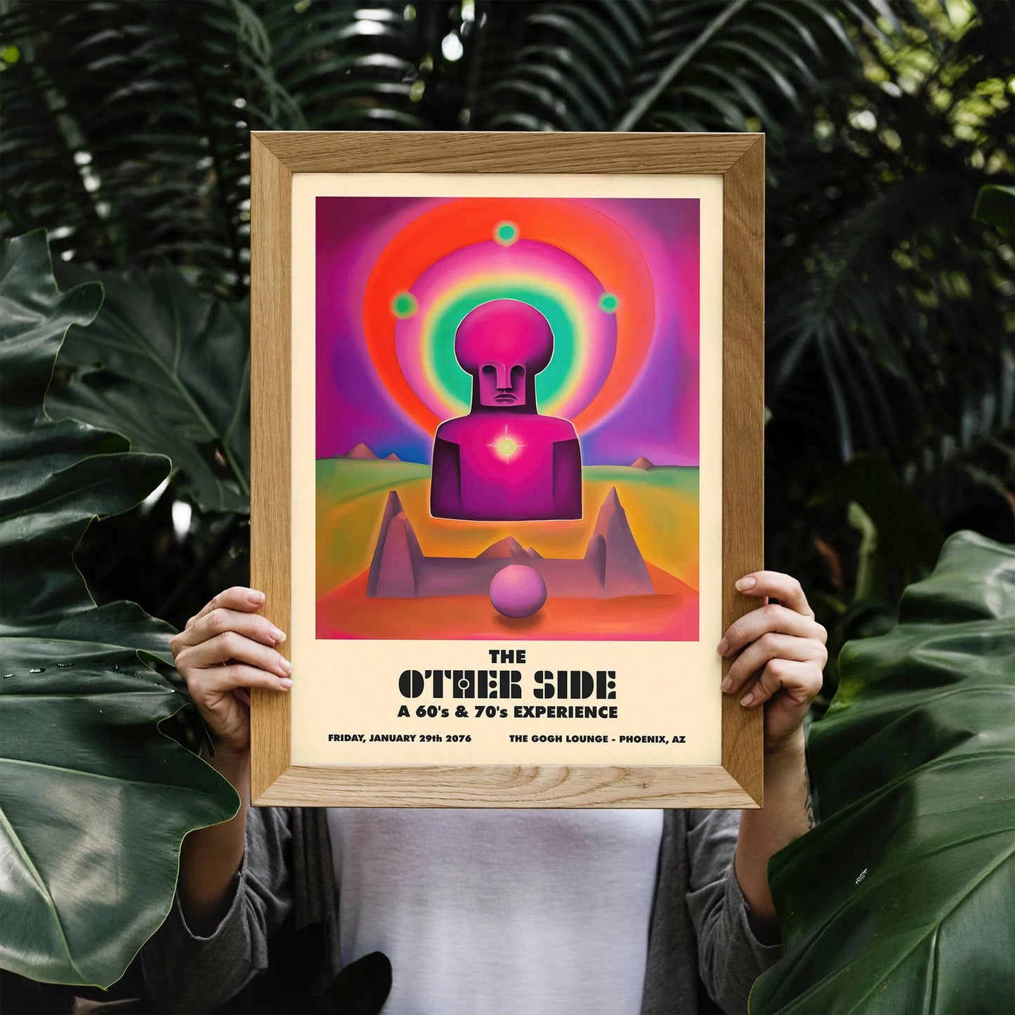 Trippy THE OTHER SIDE Hippie Festival 2076 Poster - HypeSheriff