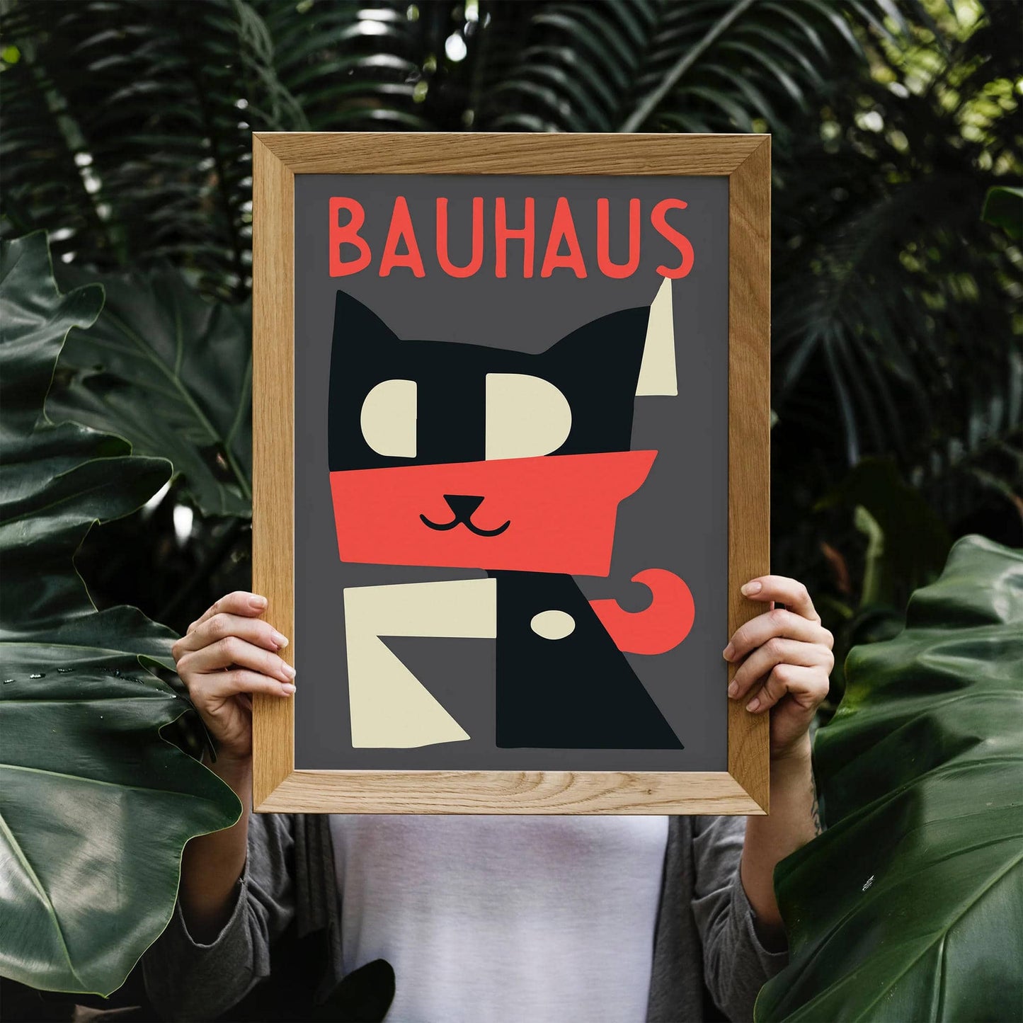 Bauhaus Cat Retro Poster - HypeSheriff