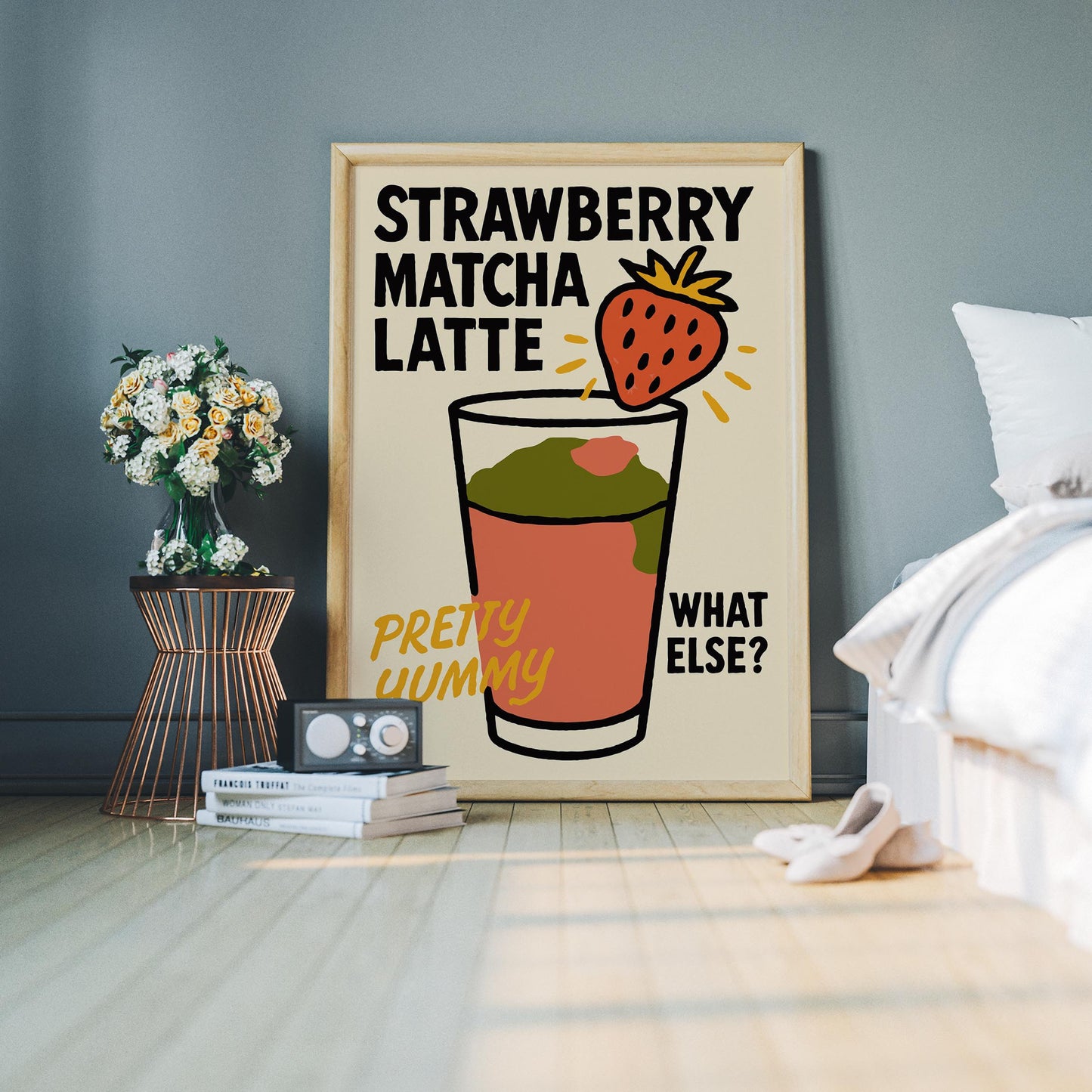 Strawberry Matcha Latte Poster