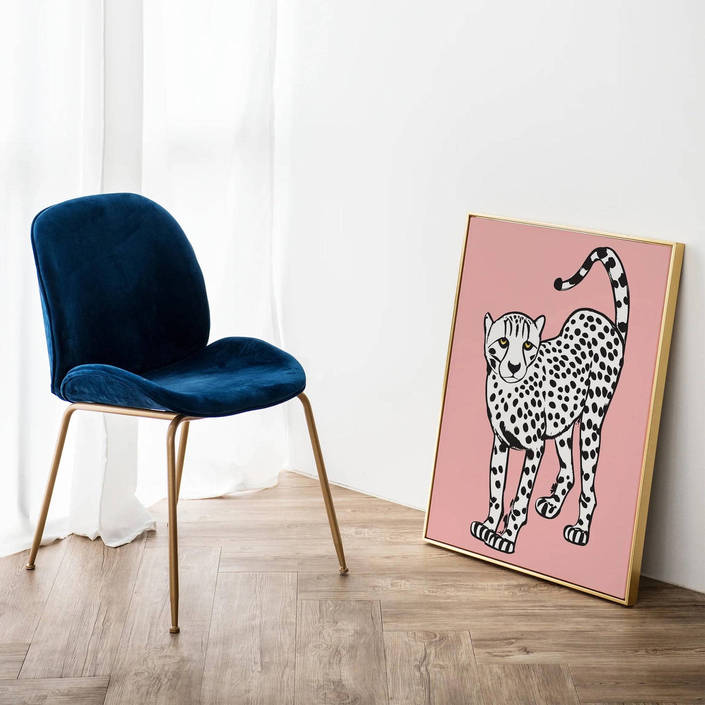 White Panther Wall Art Print - HypeSheriff