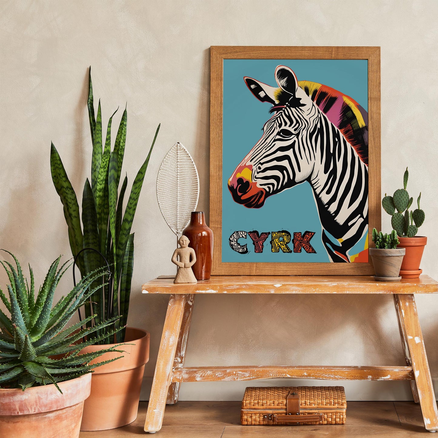 Polish Circus Zebra Pop Art Poster Print