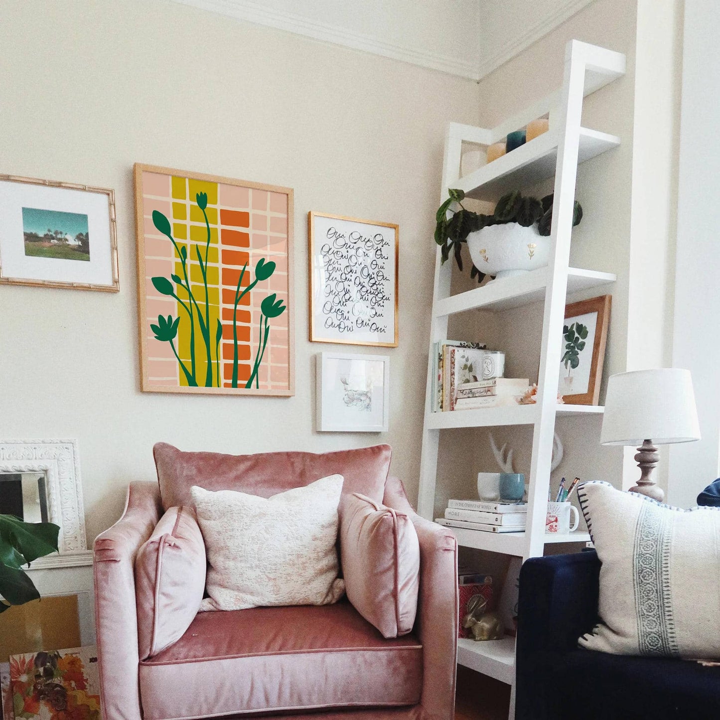 Mid Century Modern Botanical Abstract Print