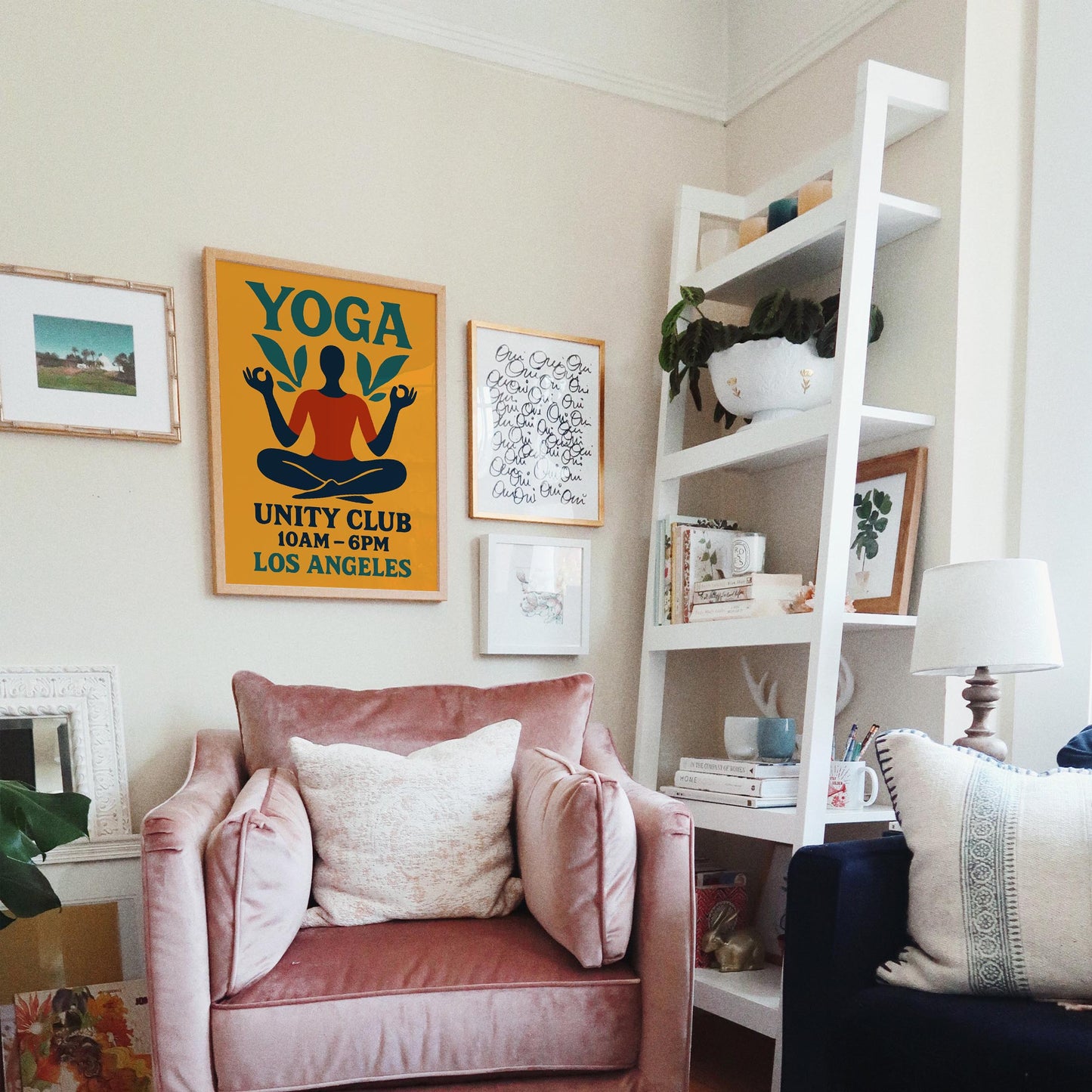 Retro Yoga Club Poster