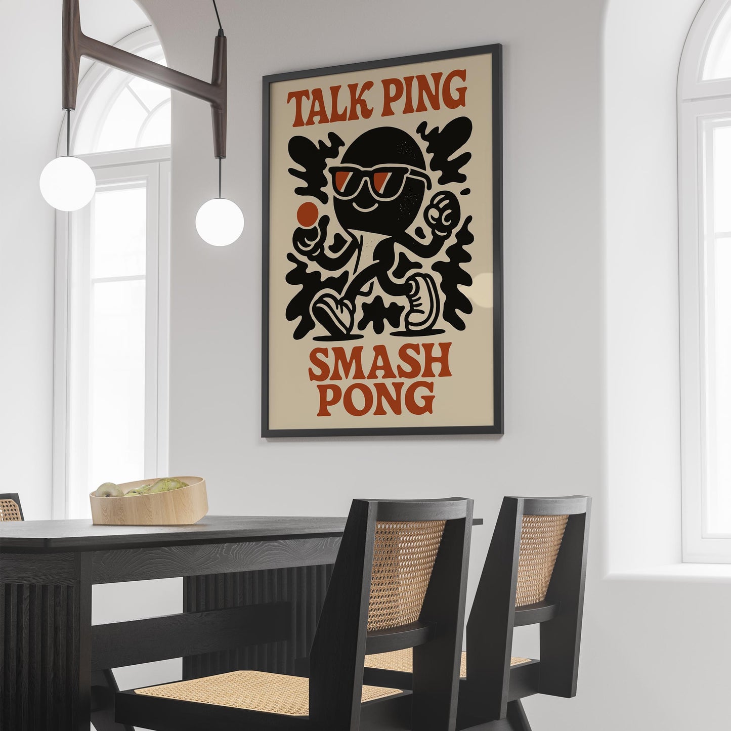 Smash Pong Retro Poster