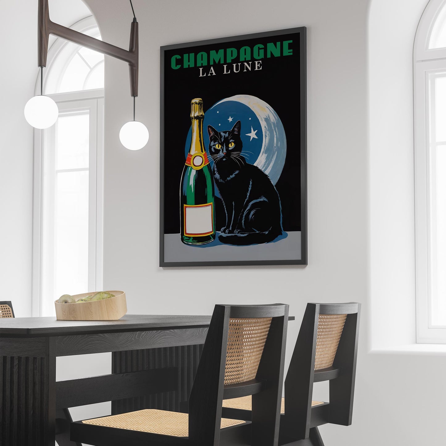Champagne La Lune Wall Art