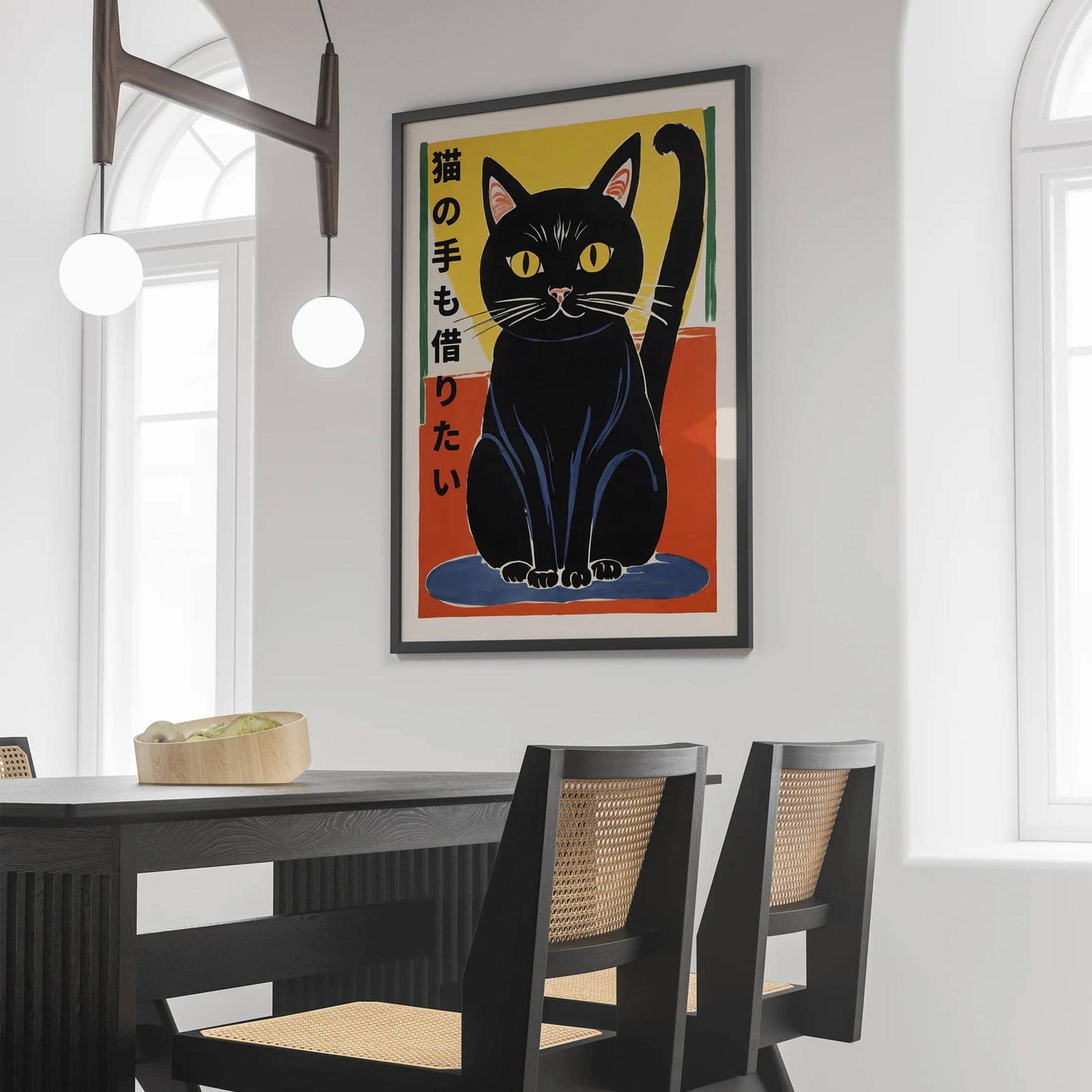 Japanese Happy Cat Wall Art